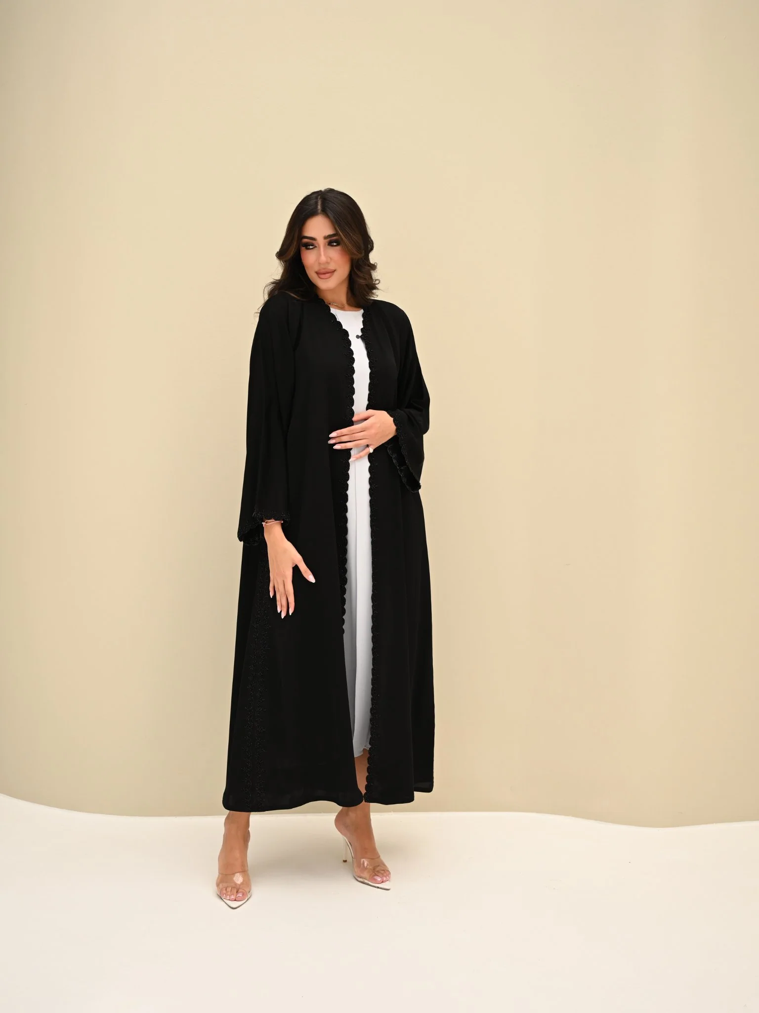 C 0419 Black Abaya - Image 2