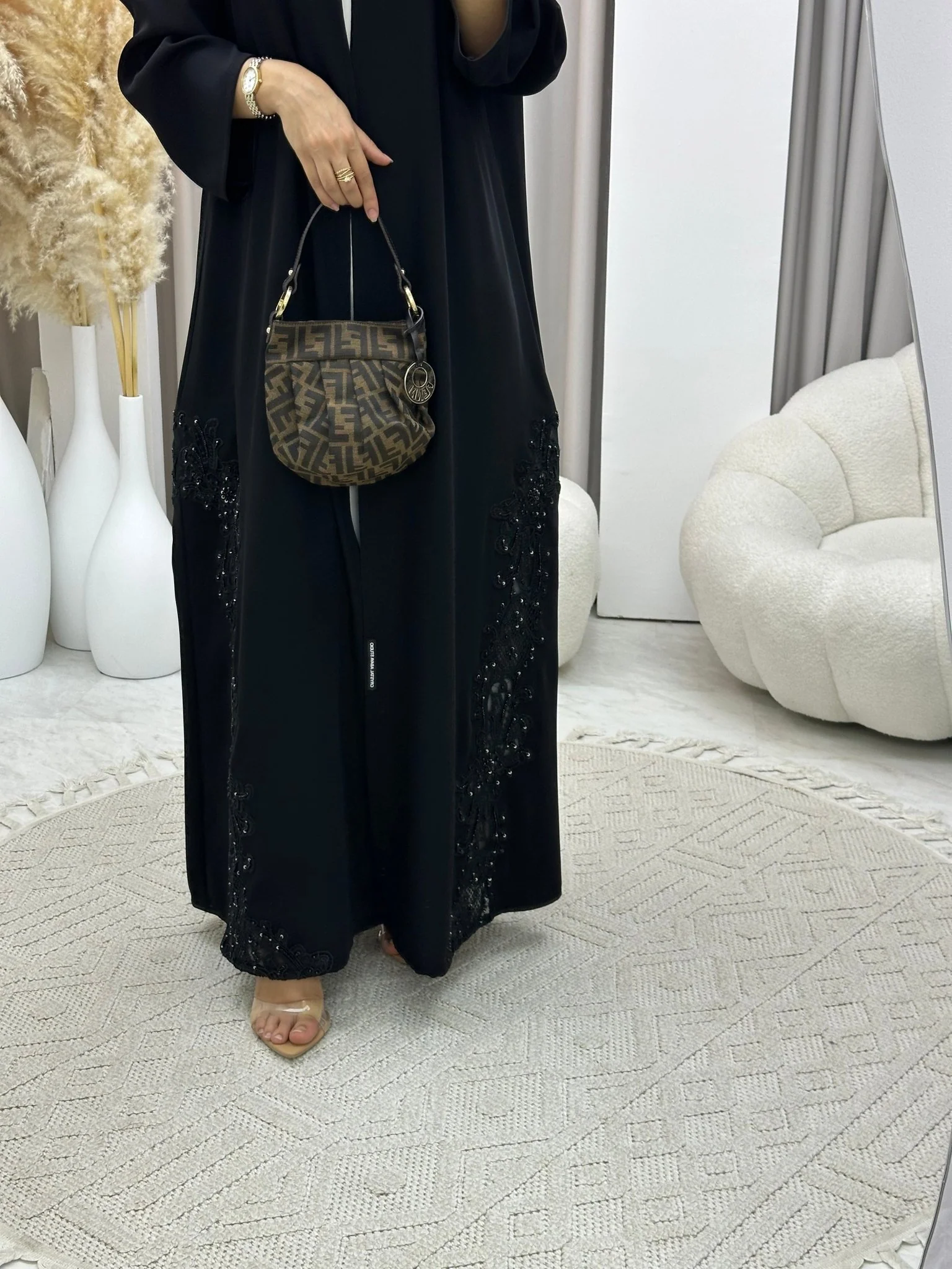 C RTW 0580 Black Abaya - Image 7