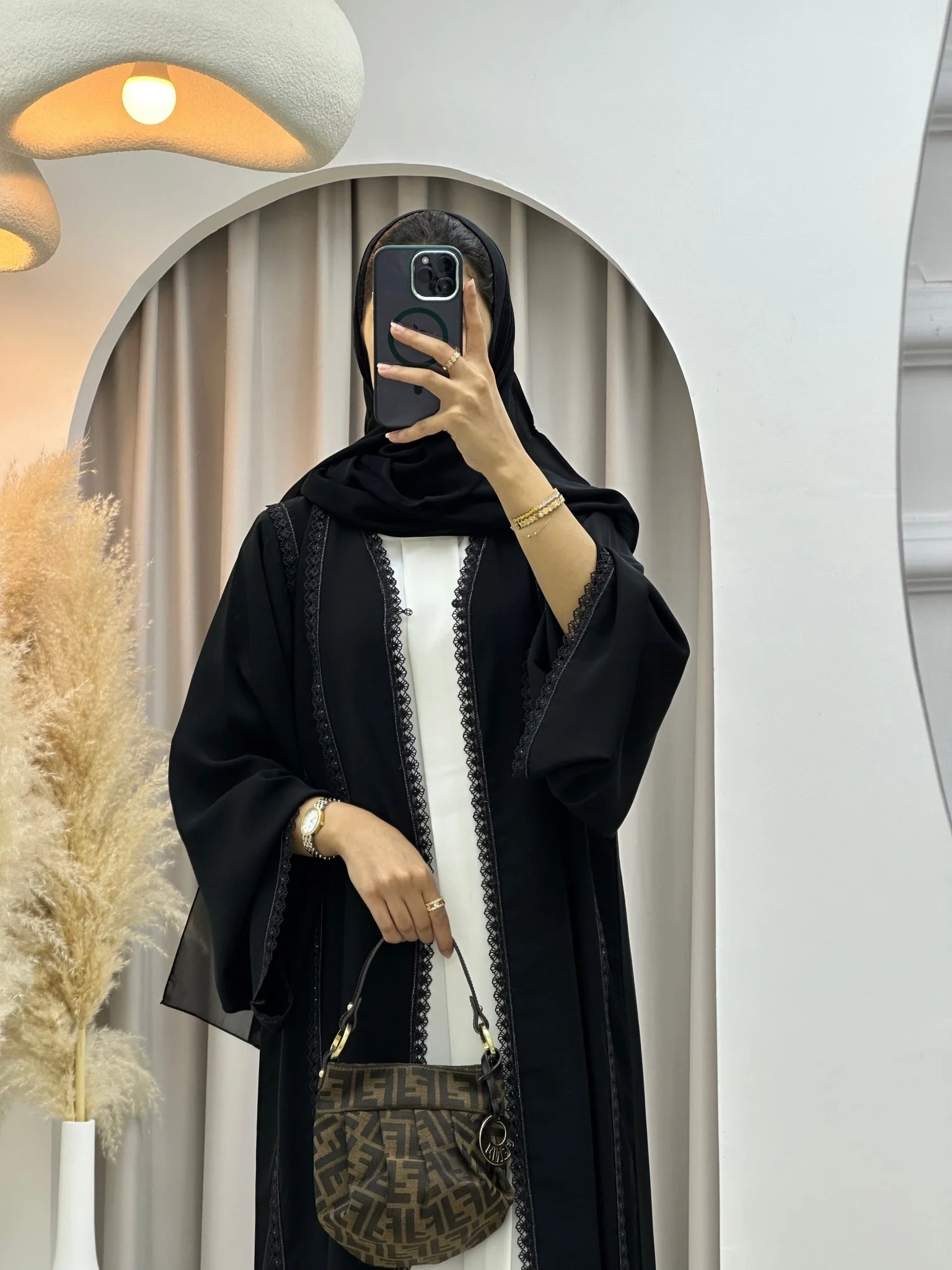 C 0601 Black Abaya - Image 6