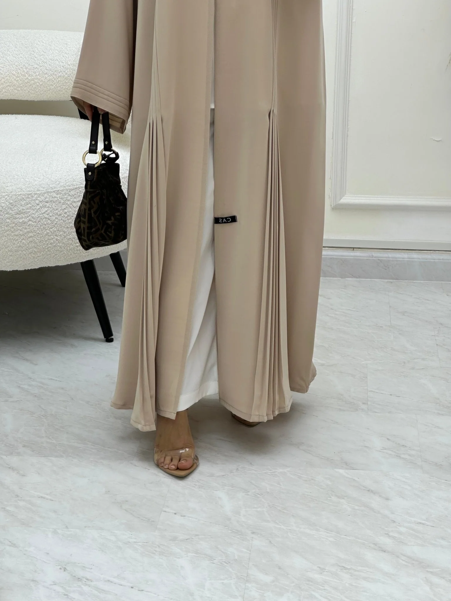 C RTW 0605-01 Beige Abaya - Image 2