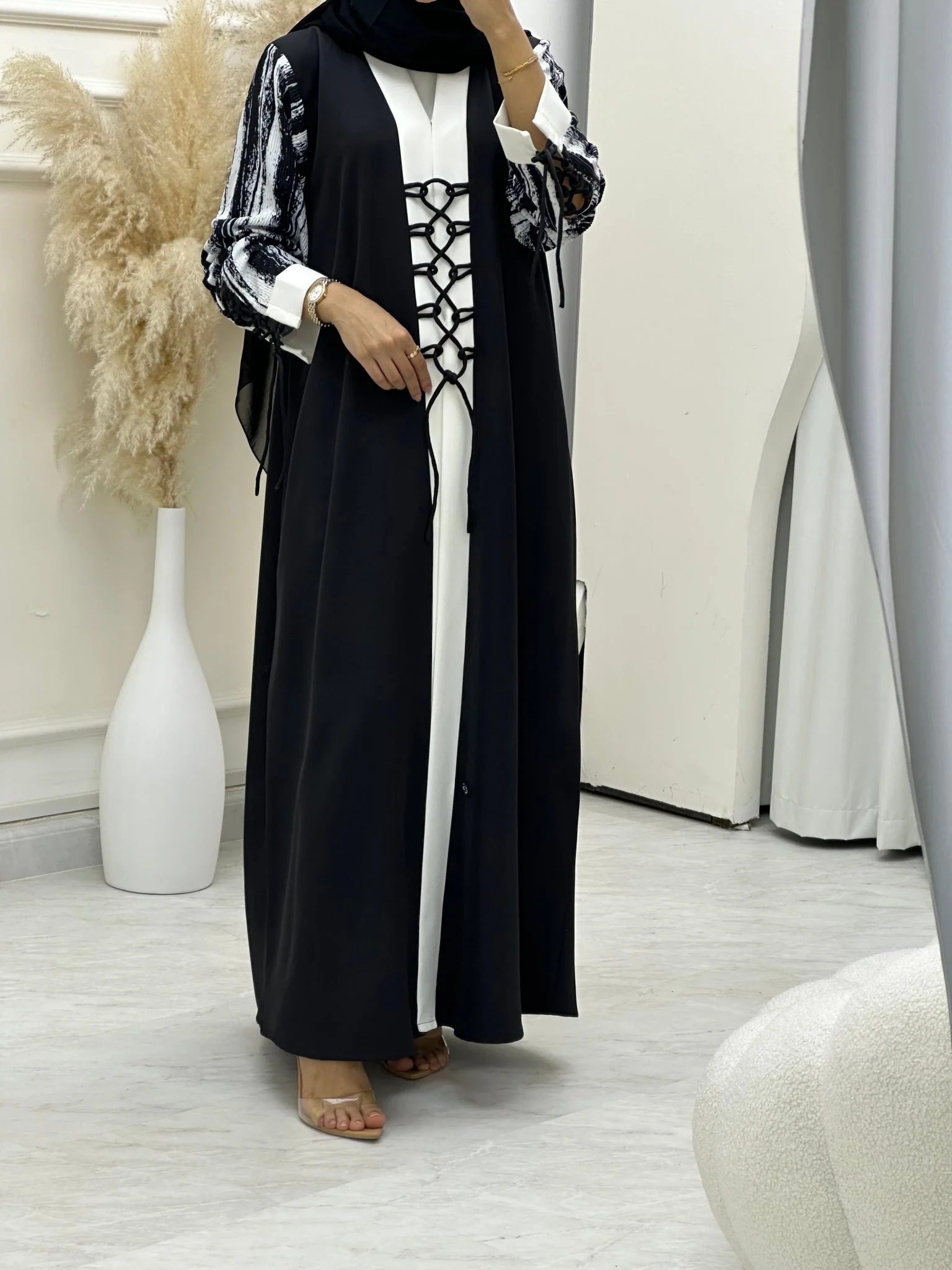 C RTW 0638 Black Abaya - Image 4