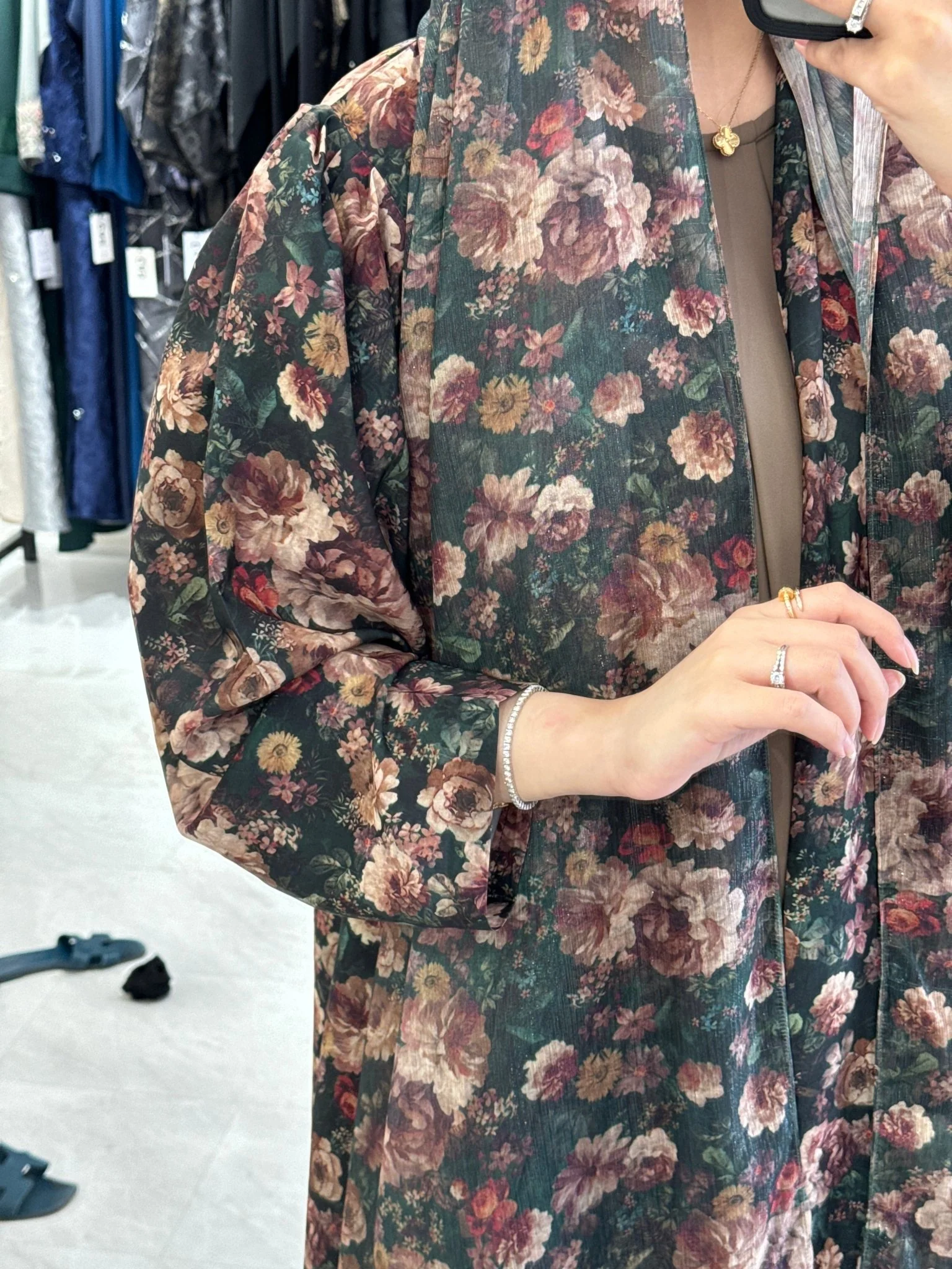 C RTW 0740 Printed Abaya - Image 2