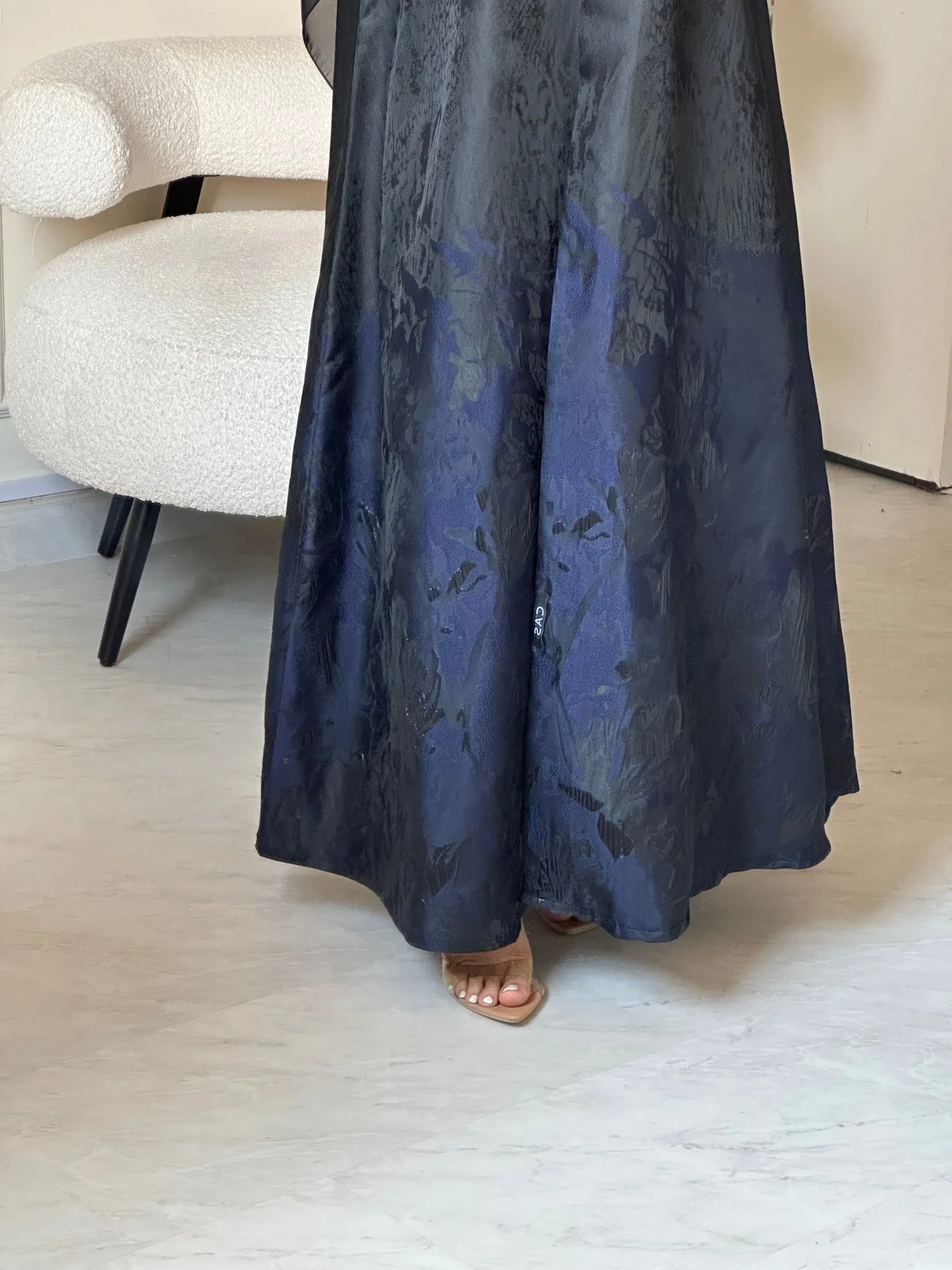 C RTW 0855-05 Navy Blue Kloosh Abaya - Image 3
