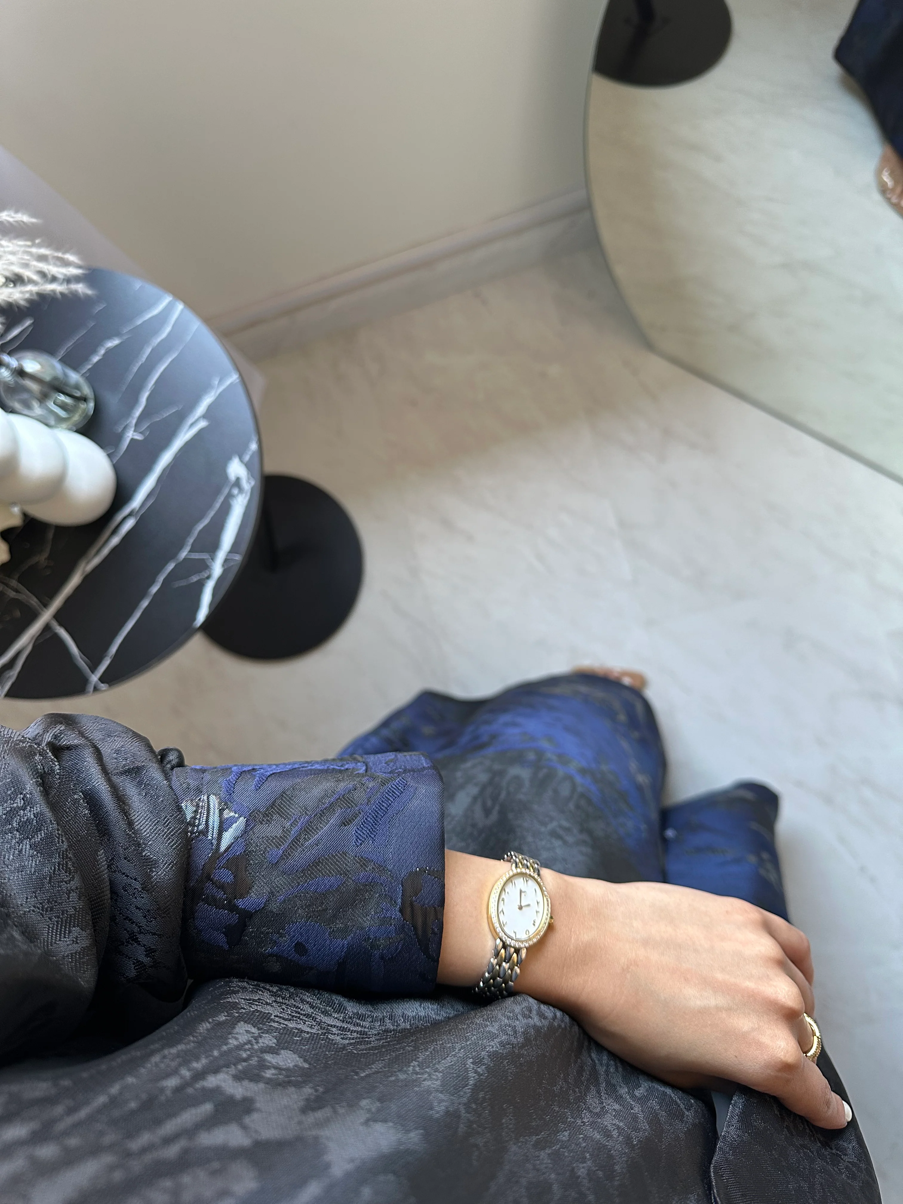 C RTW 0855-05 Navy Blue Kloosh Abaya - Image 6