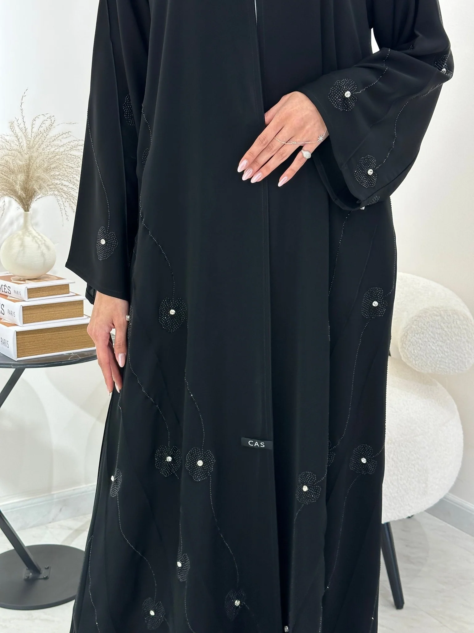 C 0872 Black Eid Abaya - Image 2