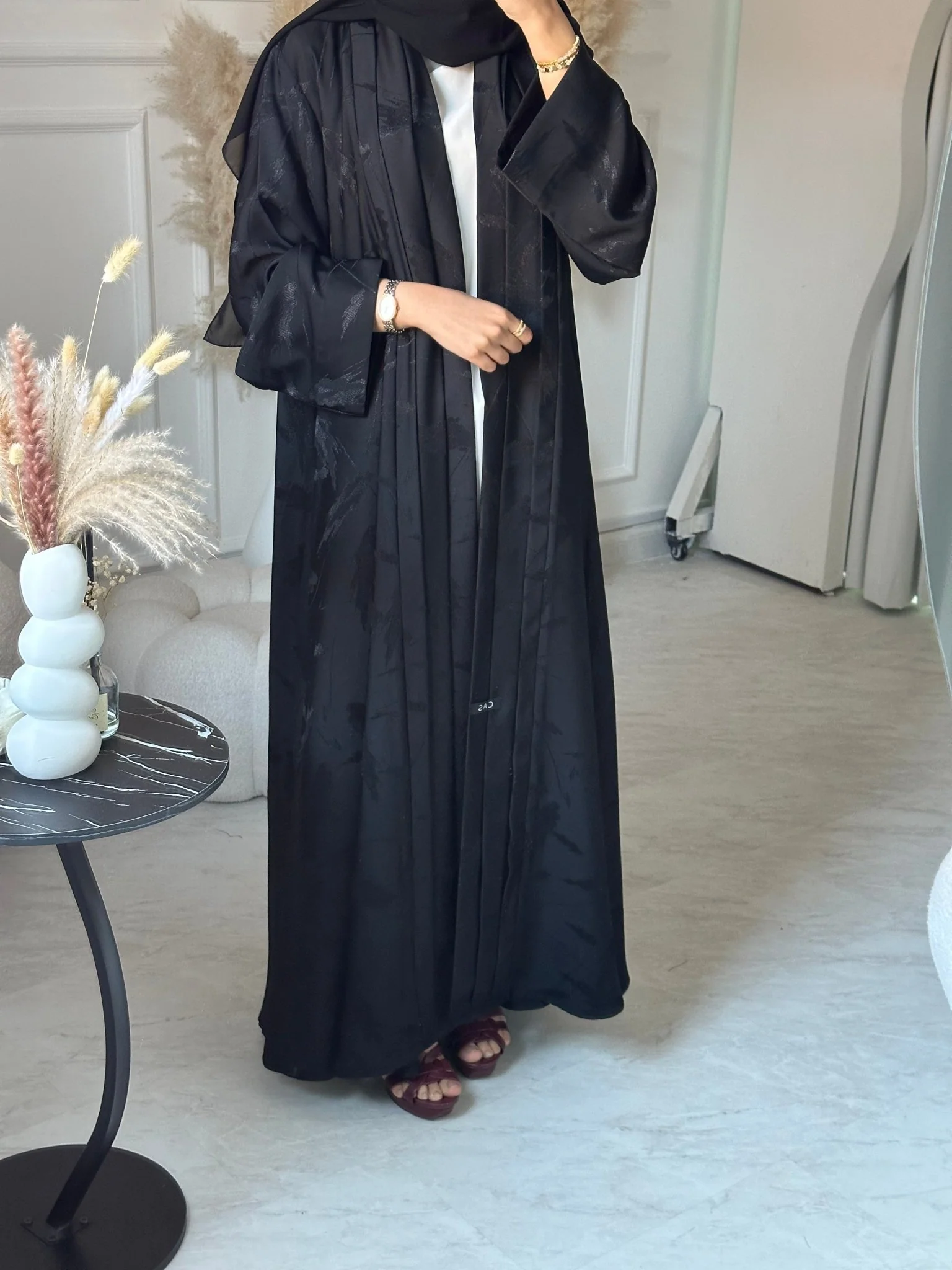 C 0892 Black Abaya - Image 4