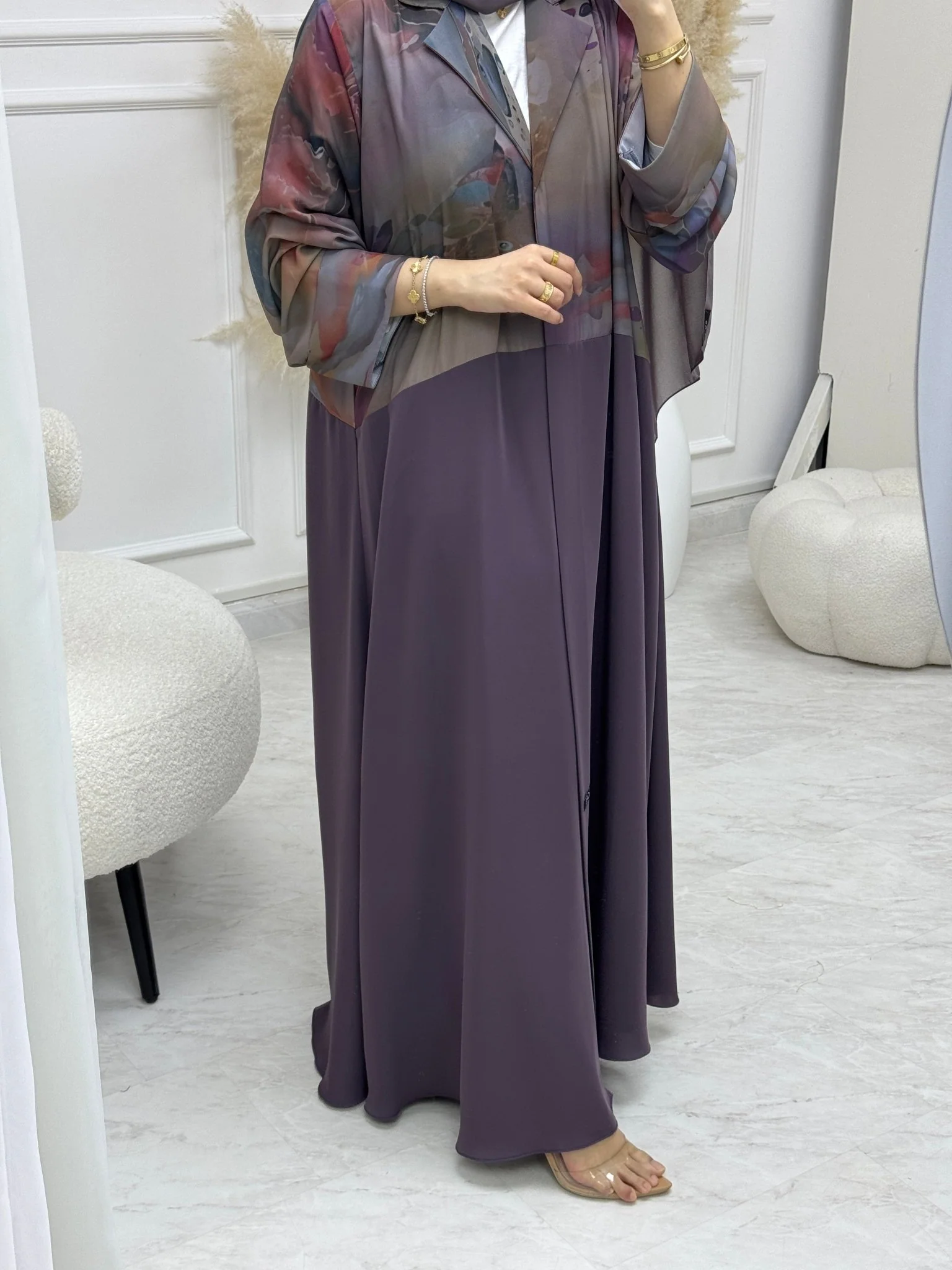 C RTW 0912-02 Purple Eid Abaya - Image 6