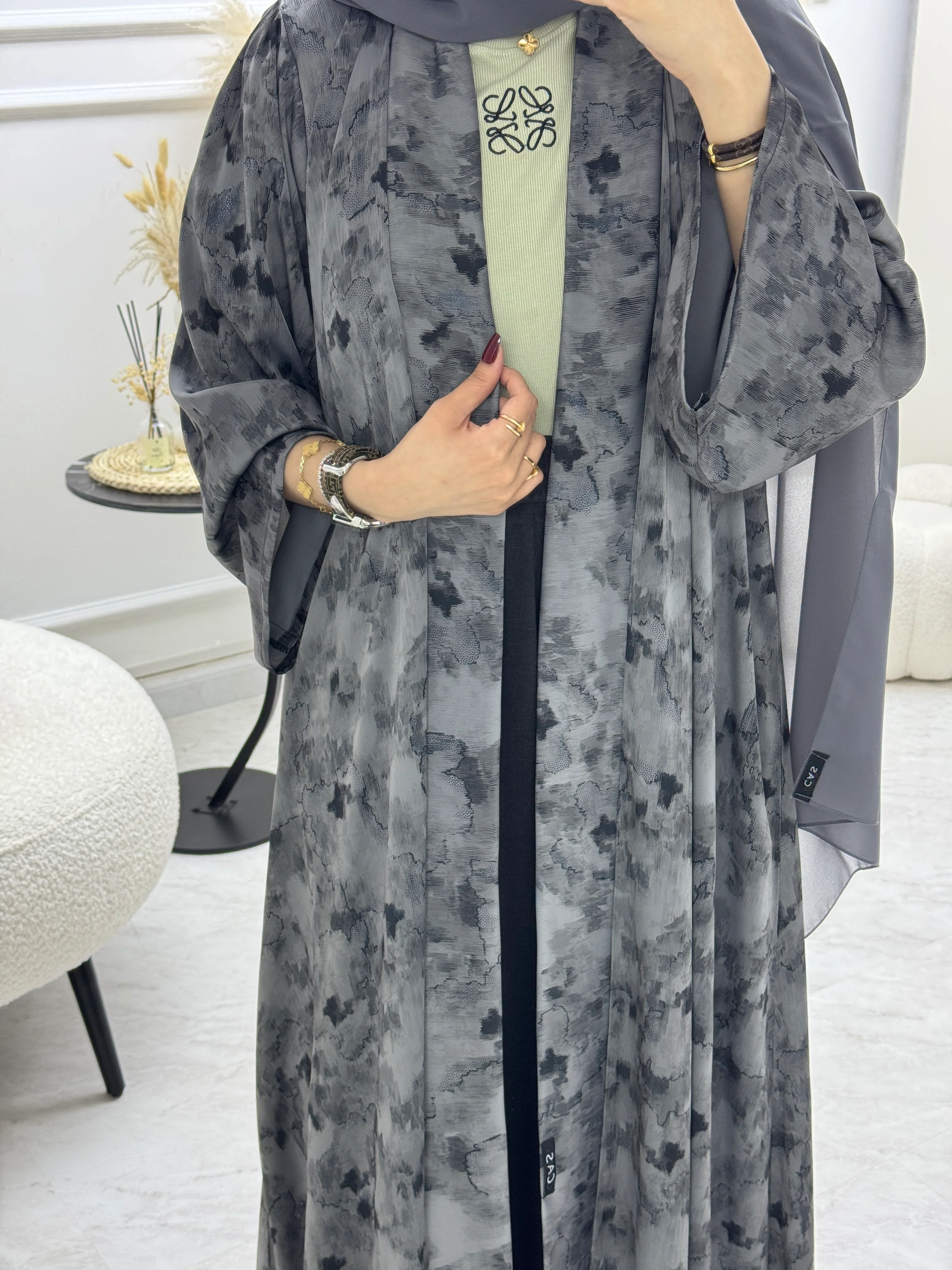 C RTW 1007-01 Printed Abaya