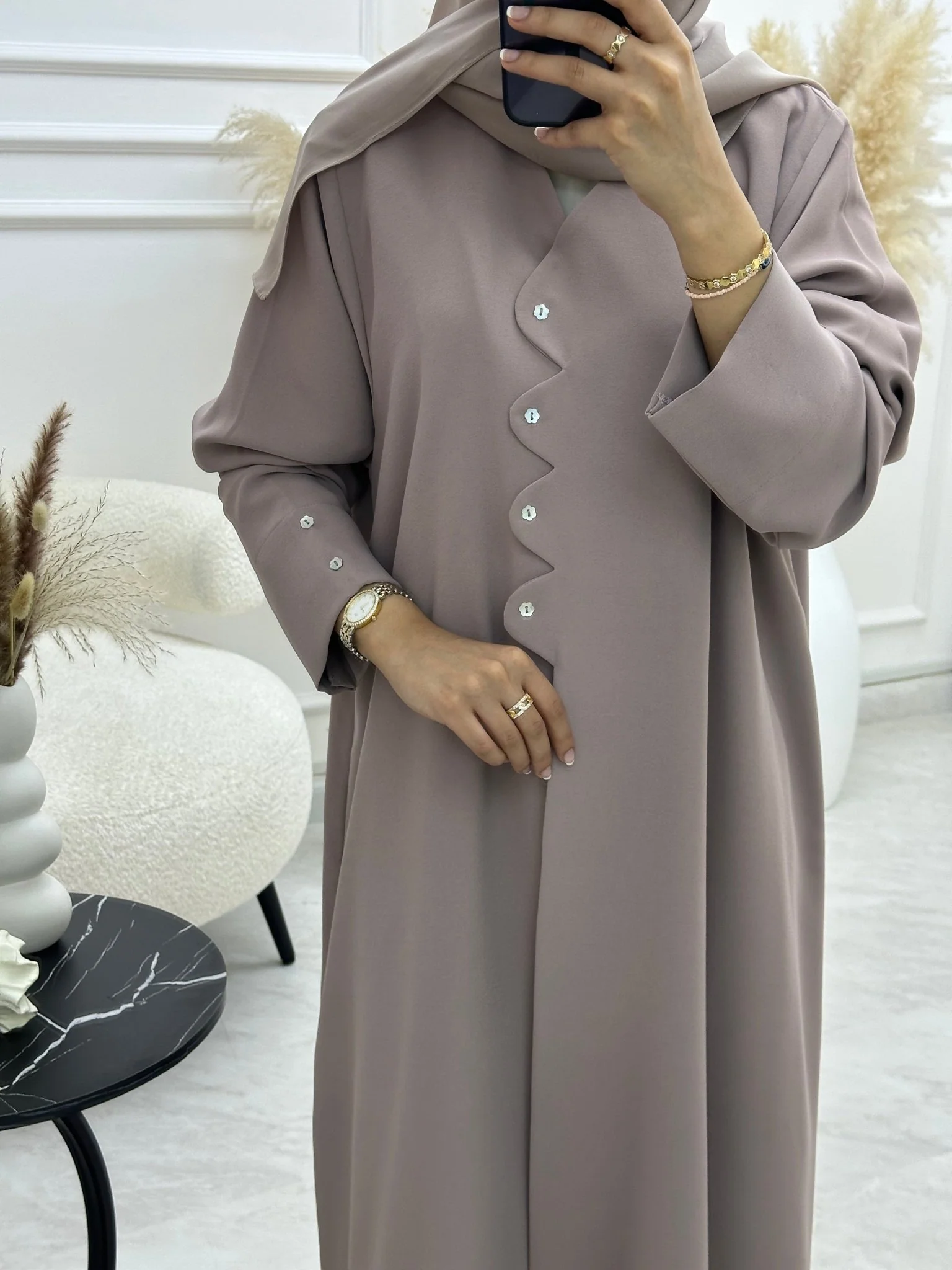 C RTW 1067 Nude Abaya - Image 4