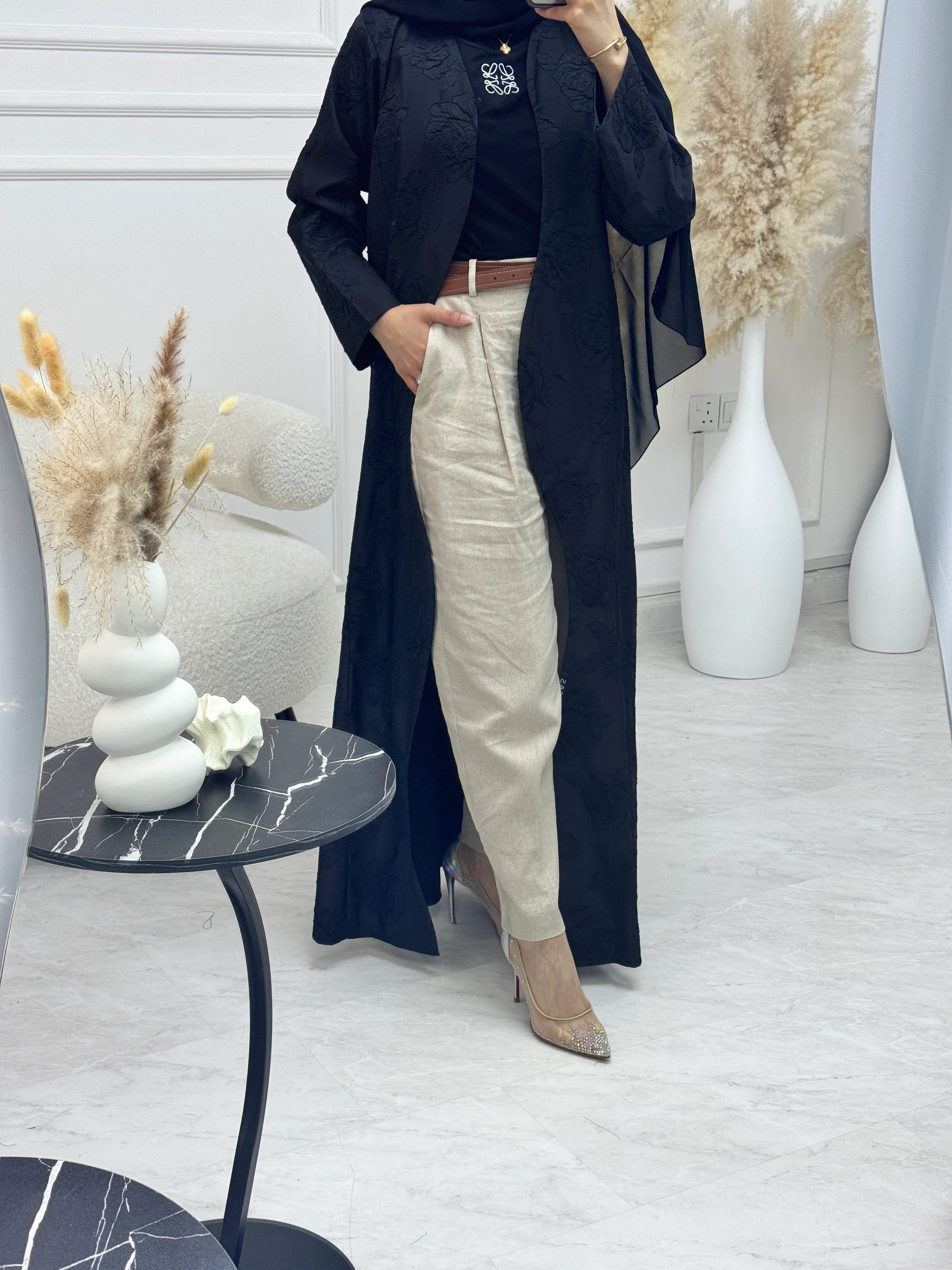 C 1212 Black Abaya - Image 7