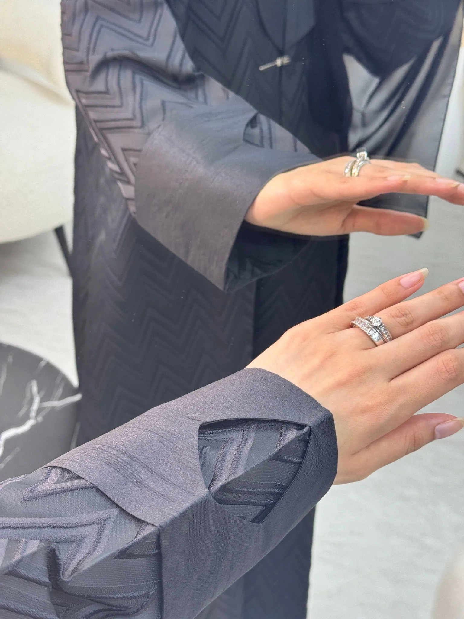 C 1214 Black Coat Abaya - Image 6