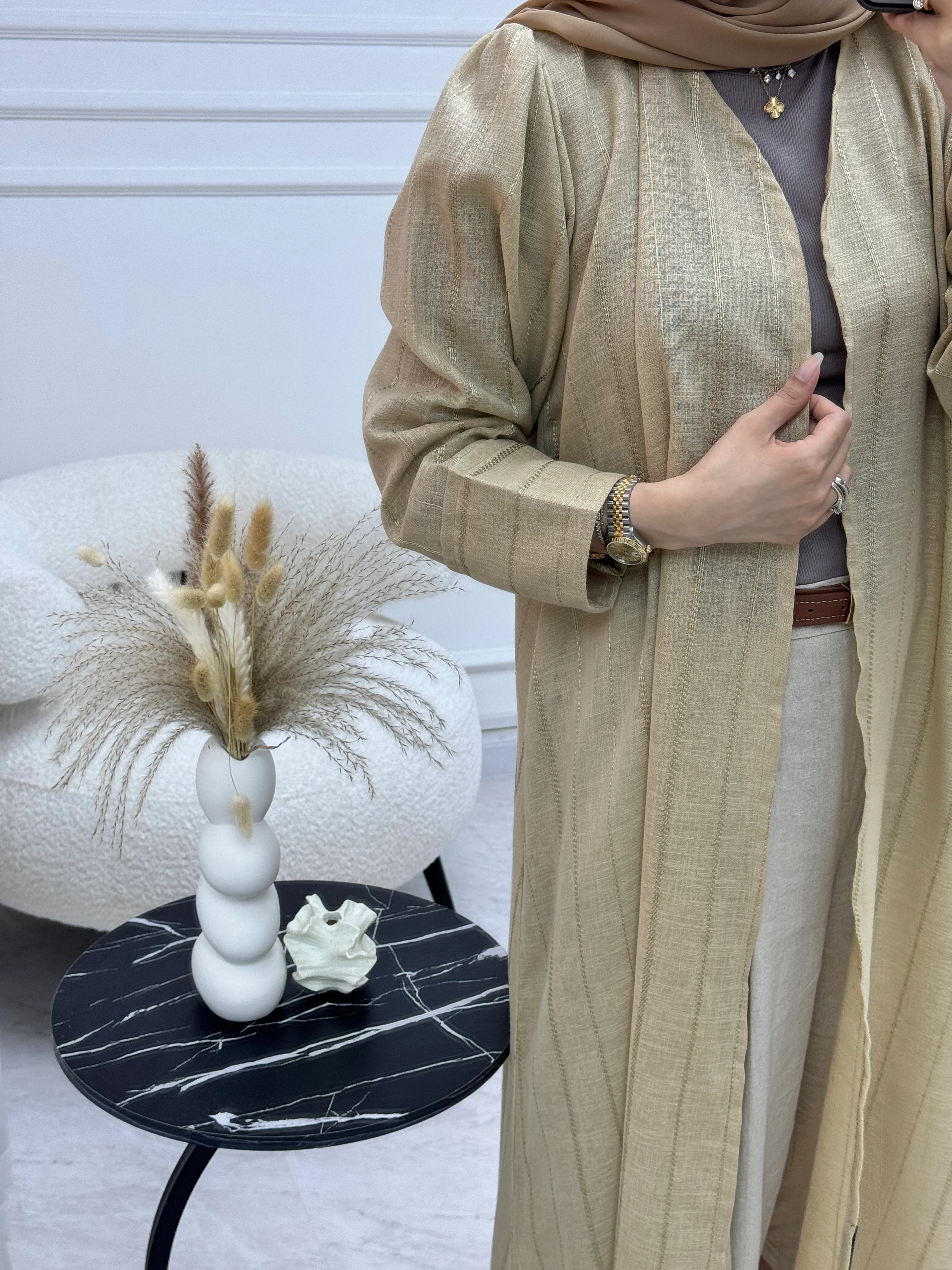 C 1217-02 Melon Travel Abaya - Image 2