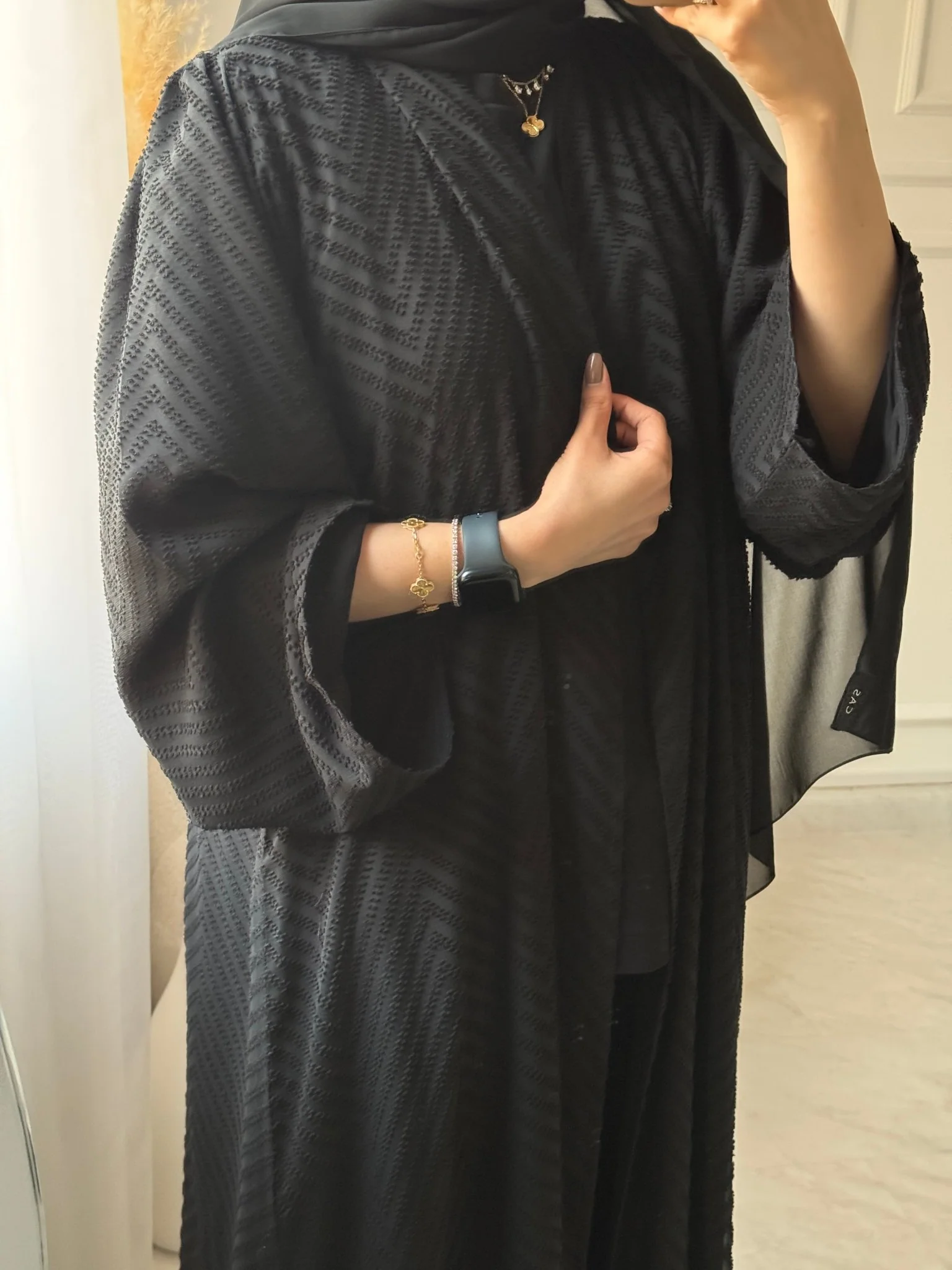 C 1470 Black Abaya - Image 4