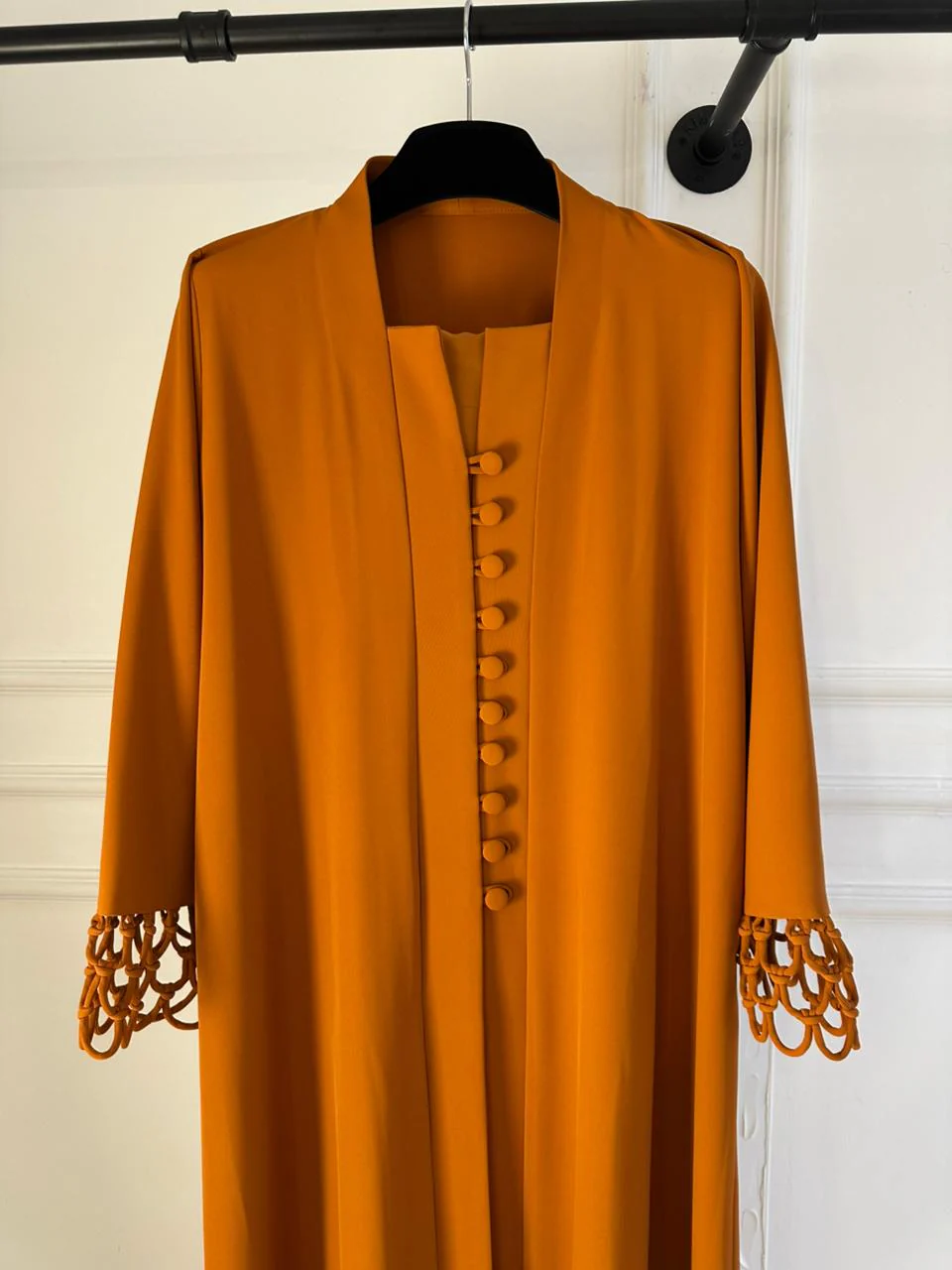 C 1964 Pumpkin Orange Abaya - Image 3