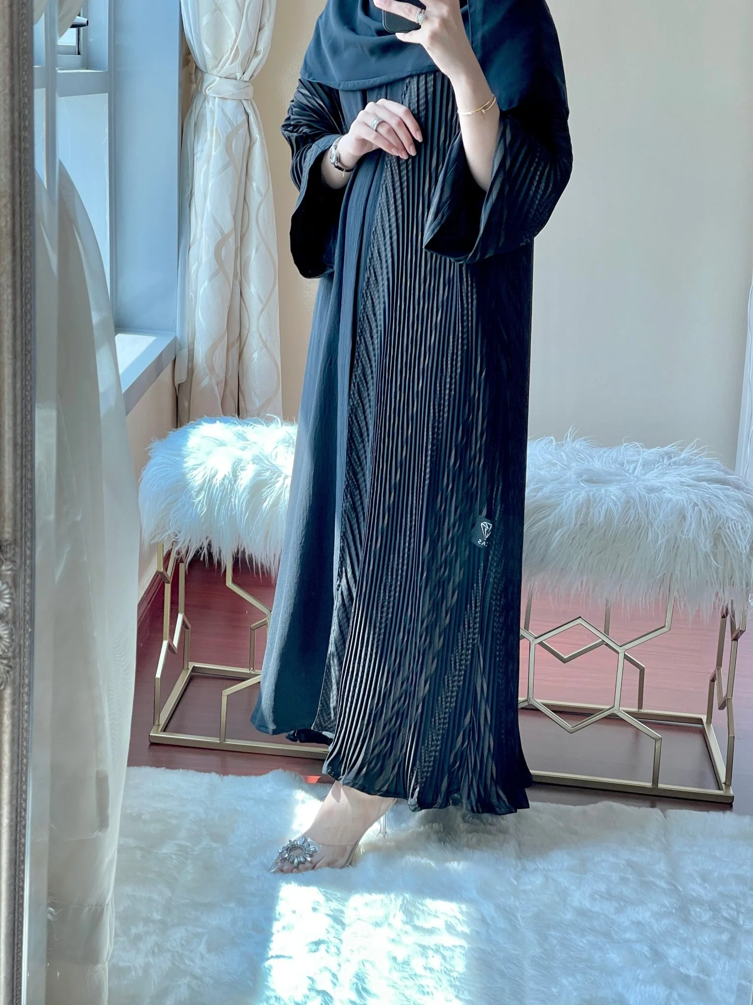 C RTW 22-11  Pleated Abaya - Image 2