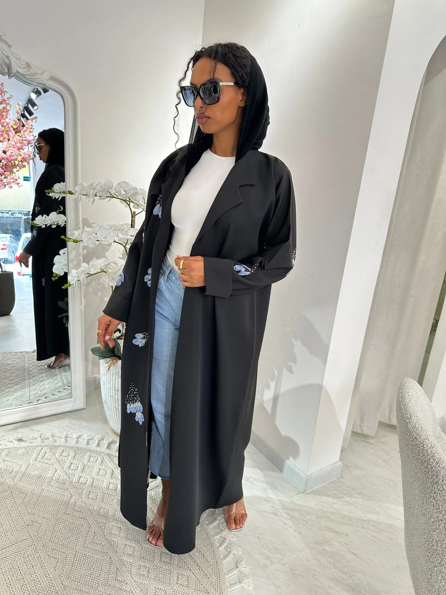 C Black Summer Work Abaya 26 - Image 6