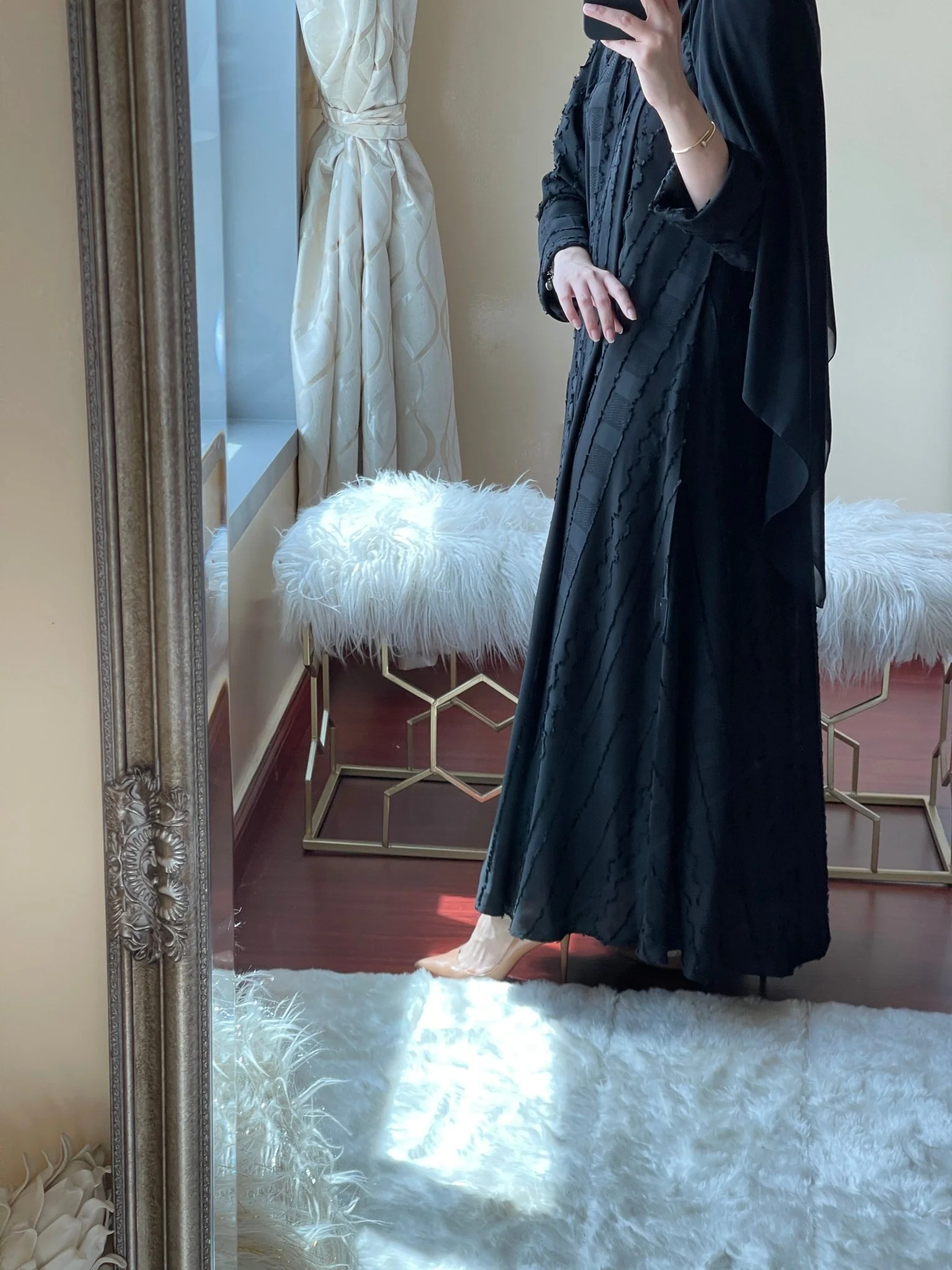 C RTW Black Work Abaya 06 - Image 4