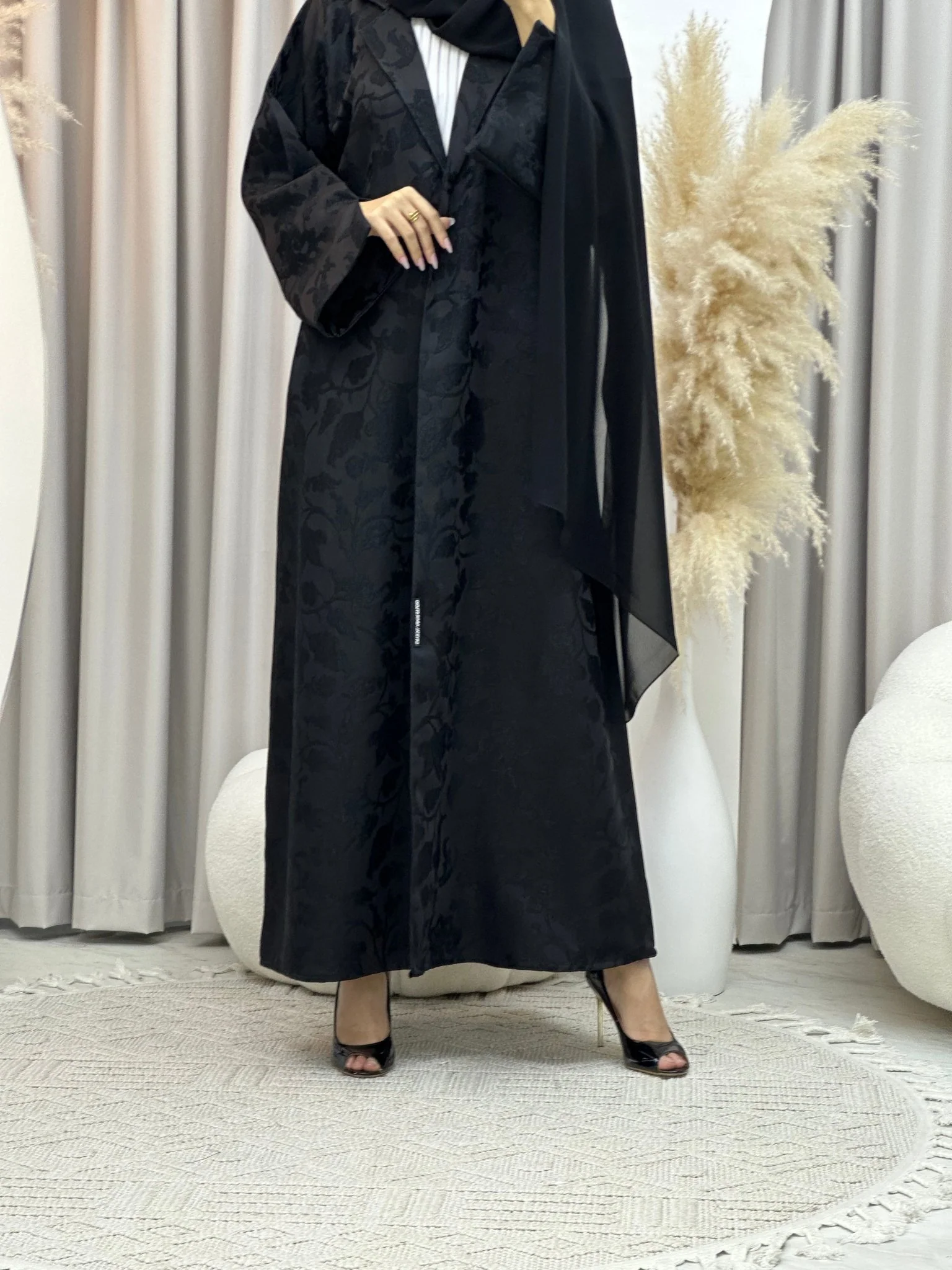 C RTW Black Work Abaya 188 - Image 5