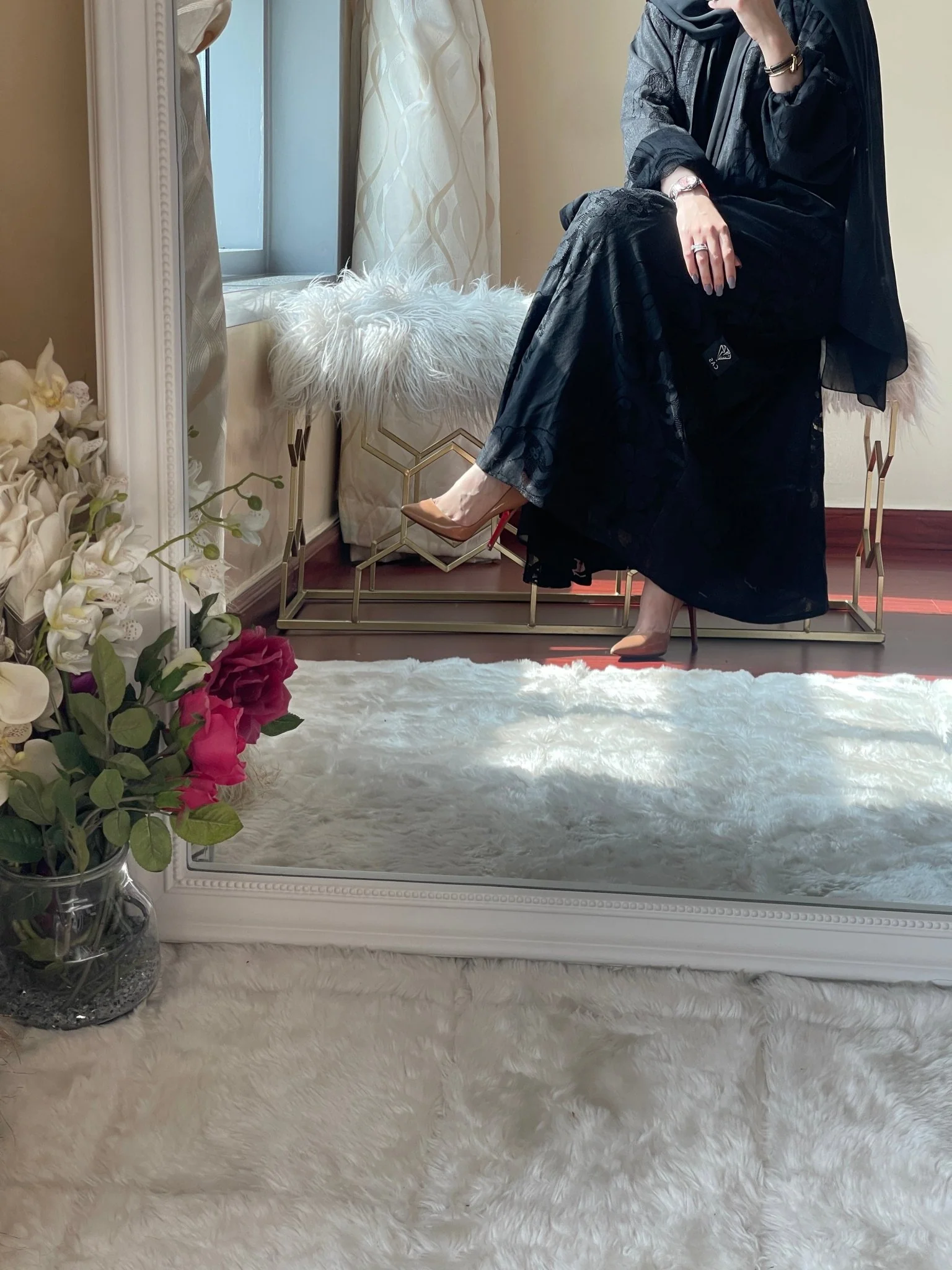 C-RTW-Black-Work-Abaya-35 - Image 4