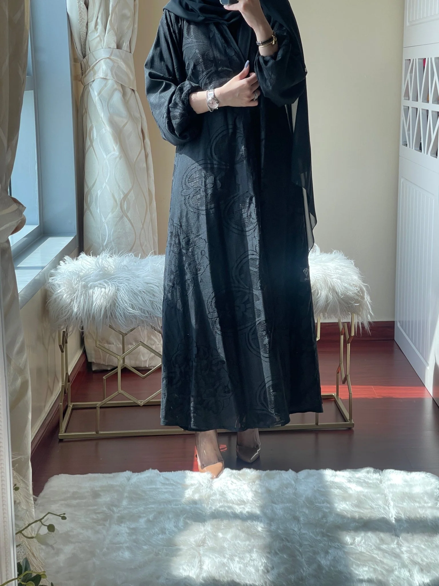 C-RTW-Black-Work-Abaya-35 - Image 7