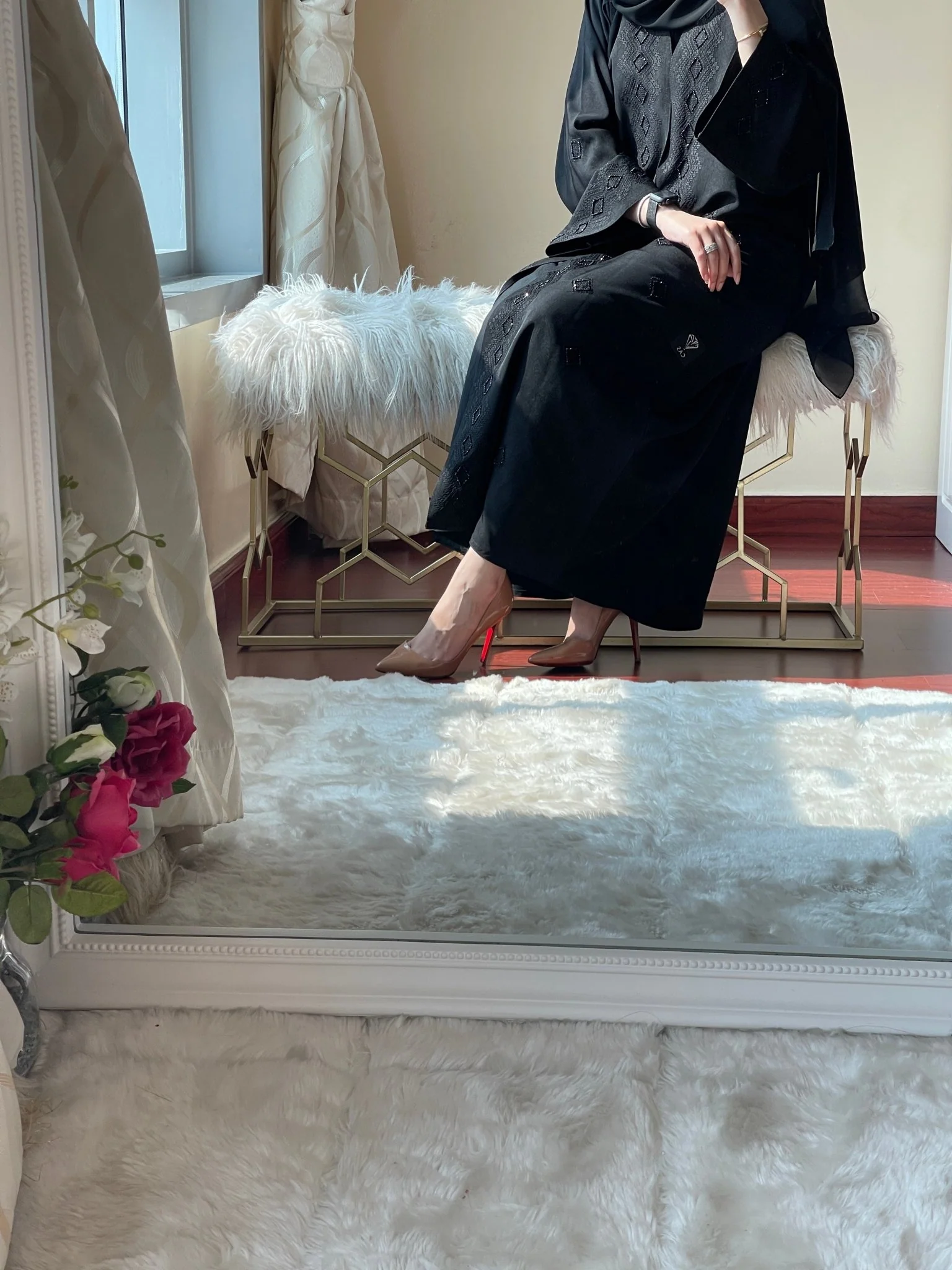 C-RTW-Black-Work-Abaya-47 - Image 7