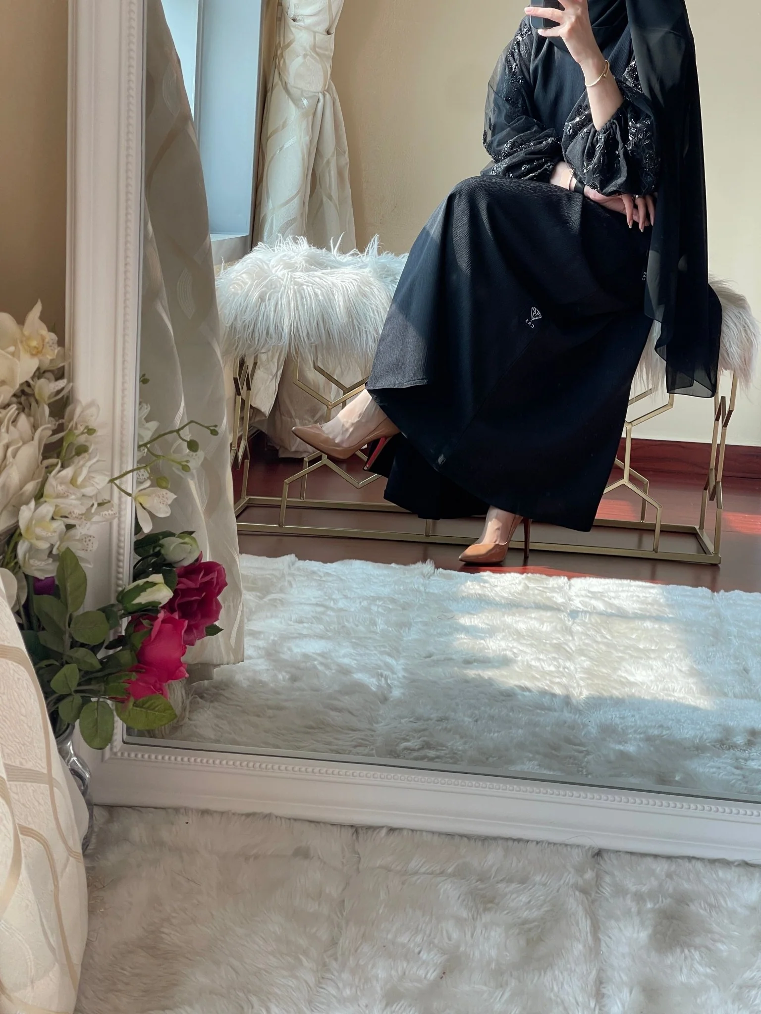 C-RTW-Black-Work-Coat-Abaya-42 - Image 7