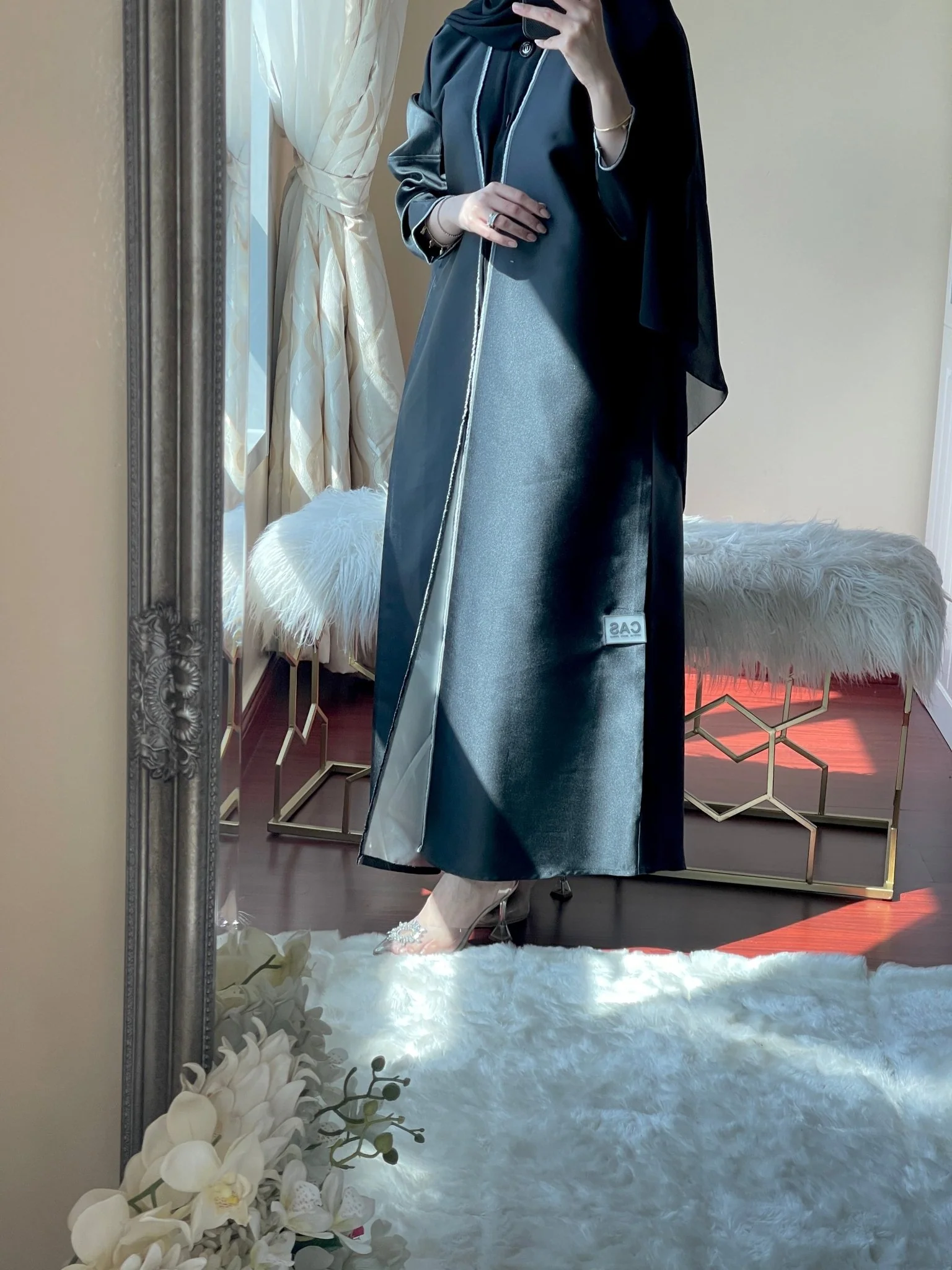 C-RTW-Duotone-Black-Satin-Abaya - Image 6