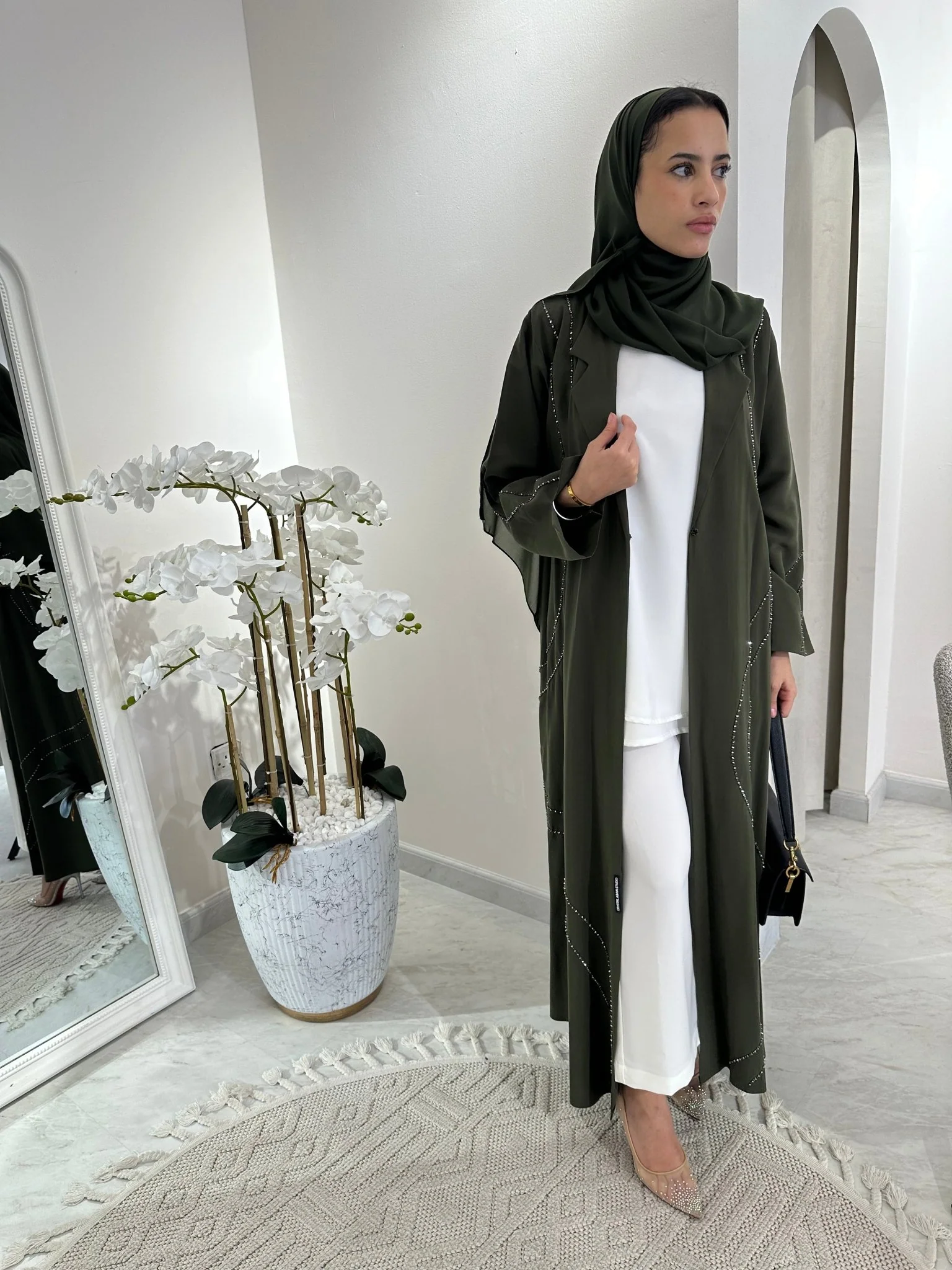 C RTW Green Shamwa Eid Abaya - Image 12
