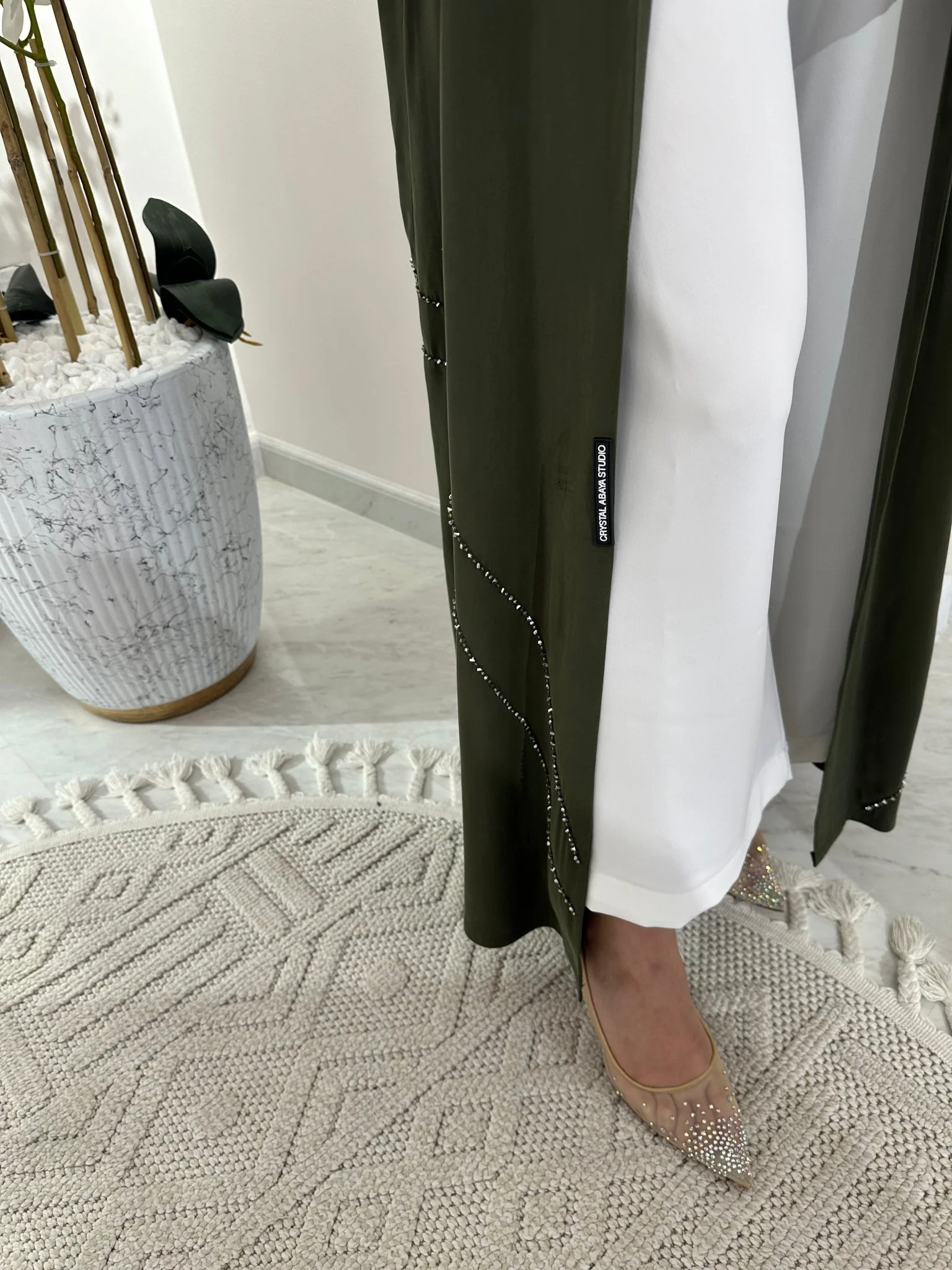 C RTW Green Shamwa Eid Abaya - Image 14