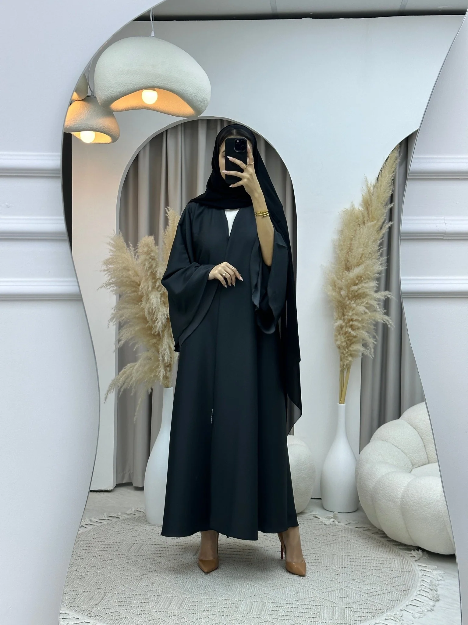 C RTW Grey Kloosh Duotone Abaya - Image 9