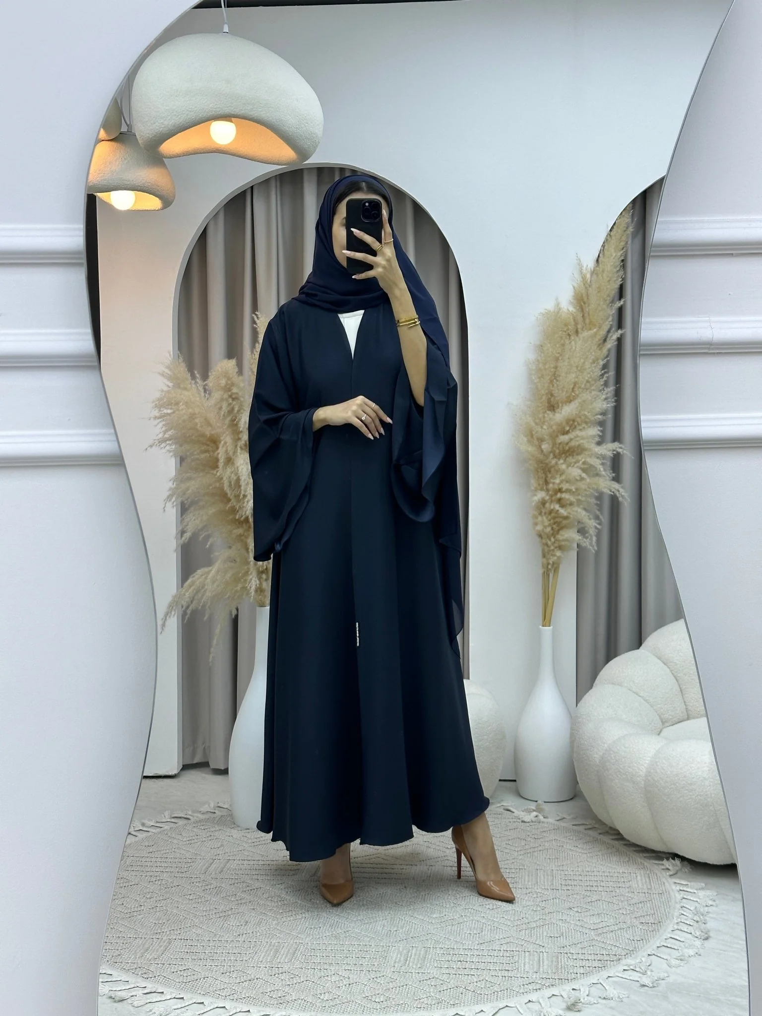 C RTW Navy Blue Kloosh Duotone Abaya - Image 10