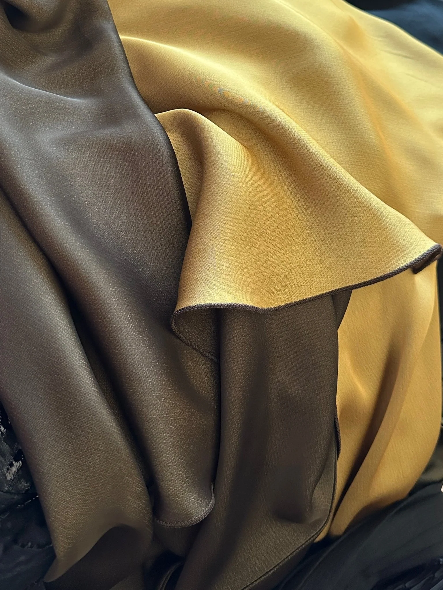 C RTW OliveGreen Gold Duotone Abaya - Image 11