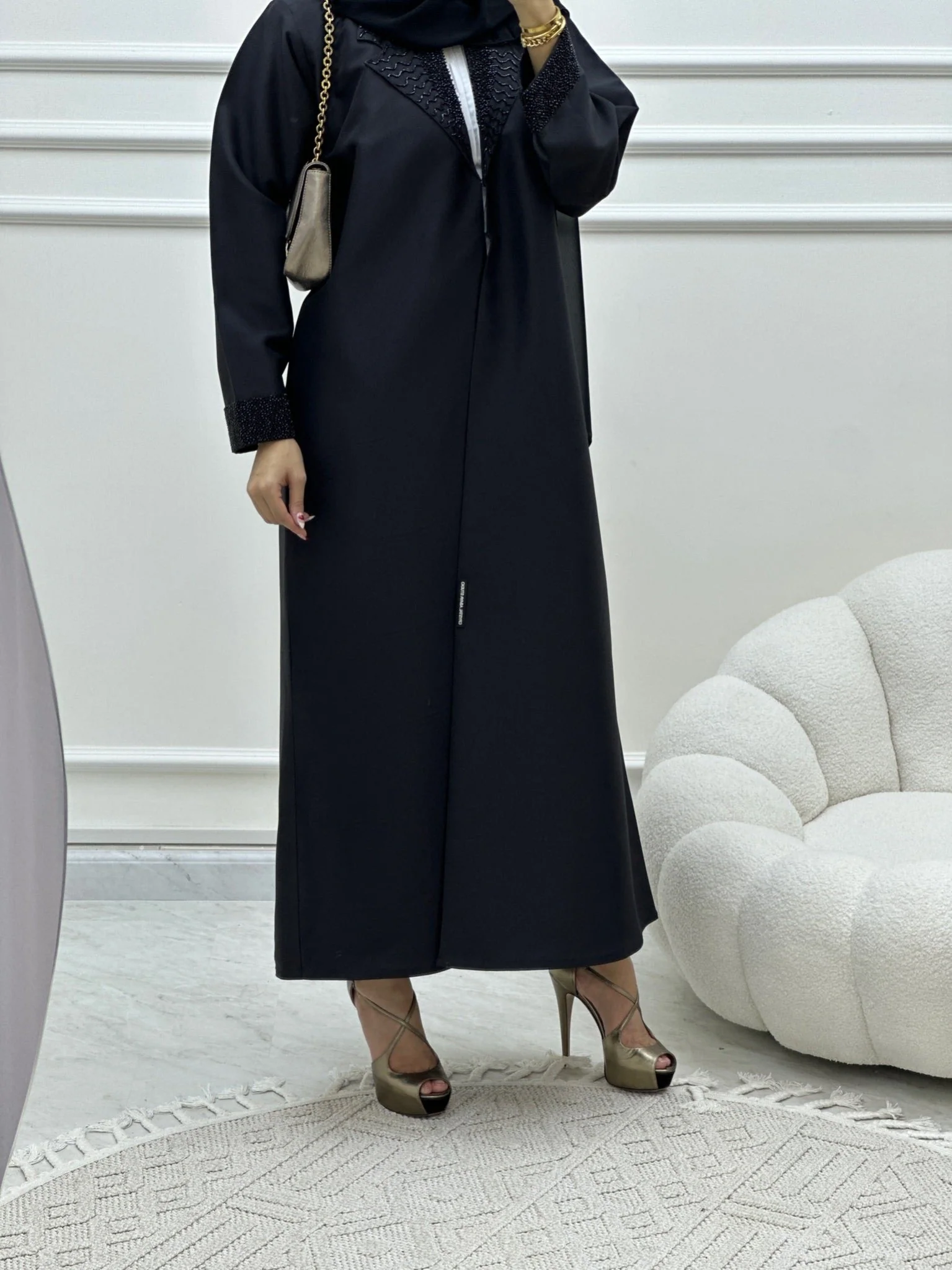 C RTW Ramadan Black Eid Abaya 17 - Image 4