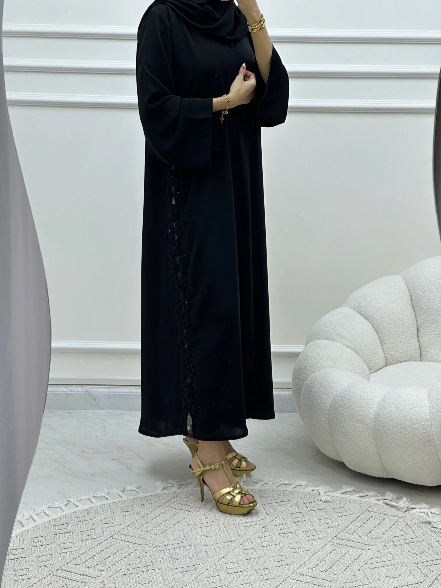 C RTW Ramadan Black Eid Abaya 20 - Image 8