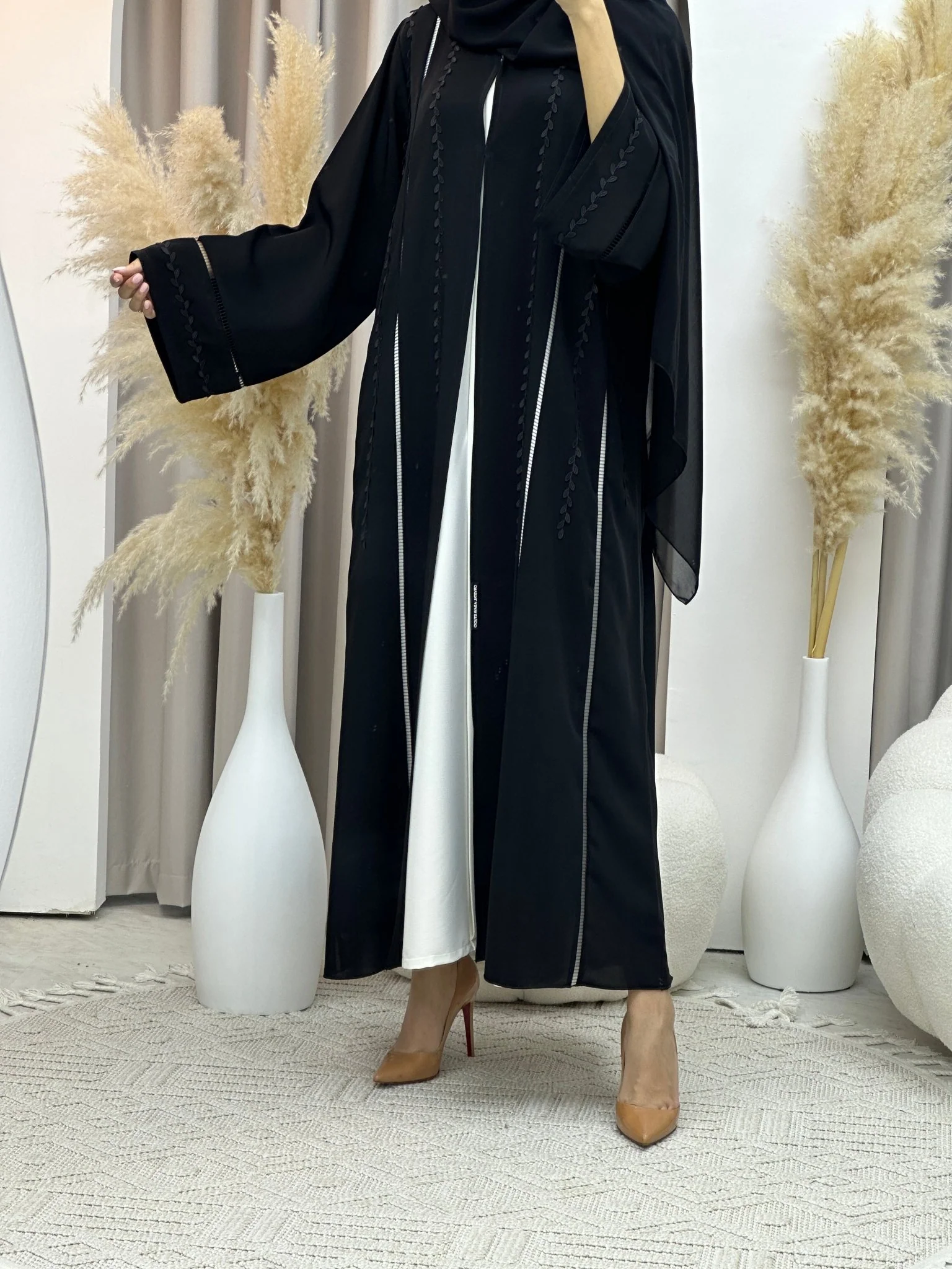 C RTW Ramadan Black Eid Abaya 57 - Image 3