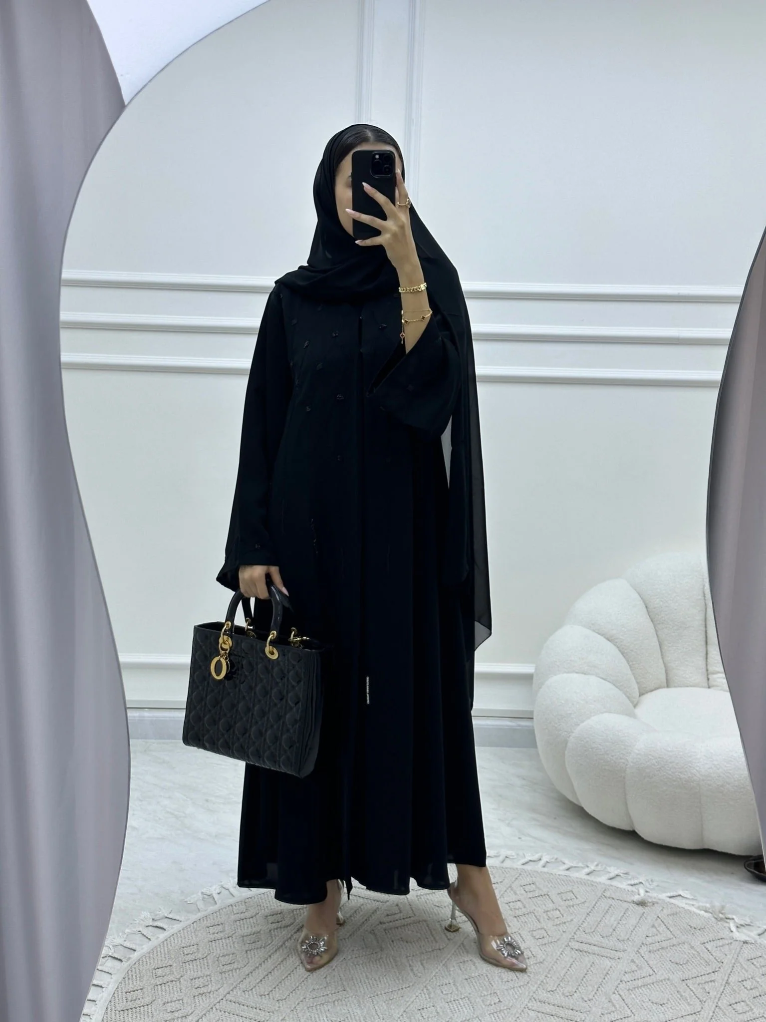 C RTW Ramadan Black Eid Abaya 44 - Image 6
