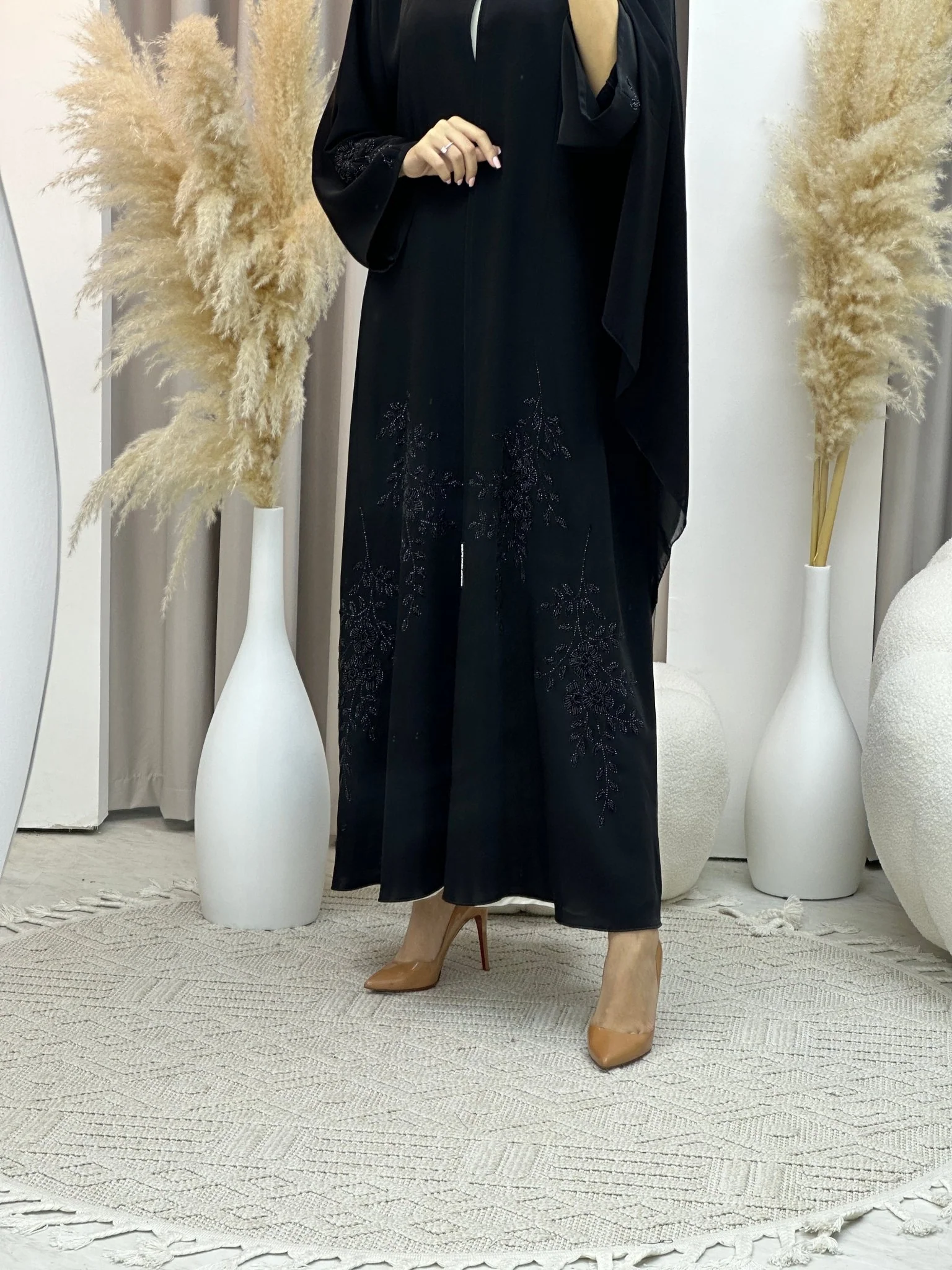 C RTW Ramadan Black Eid Abaya 62 - Image 5