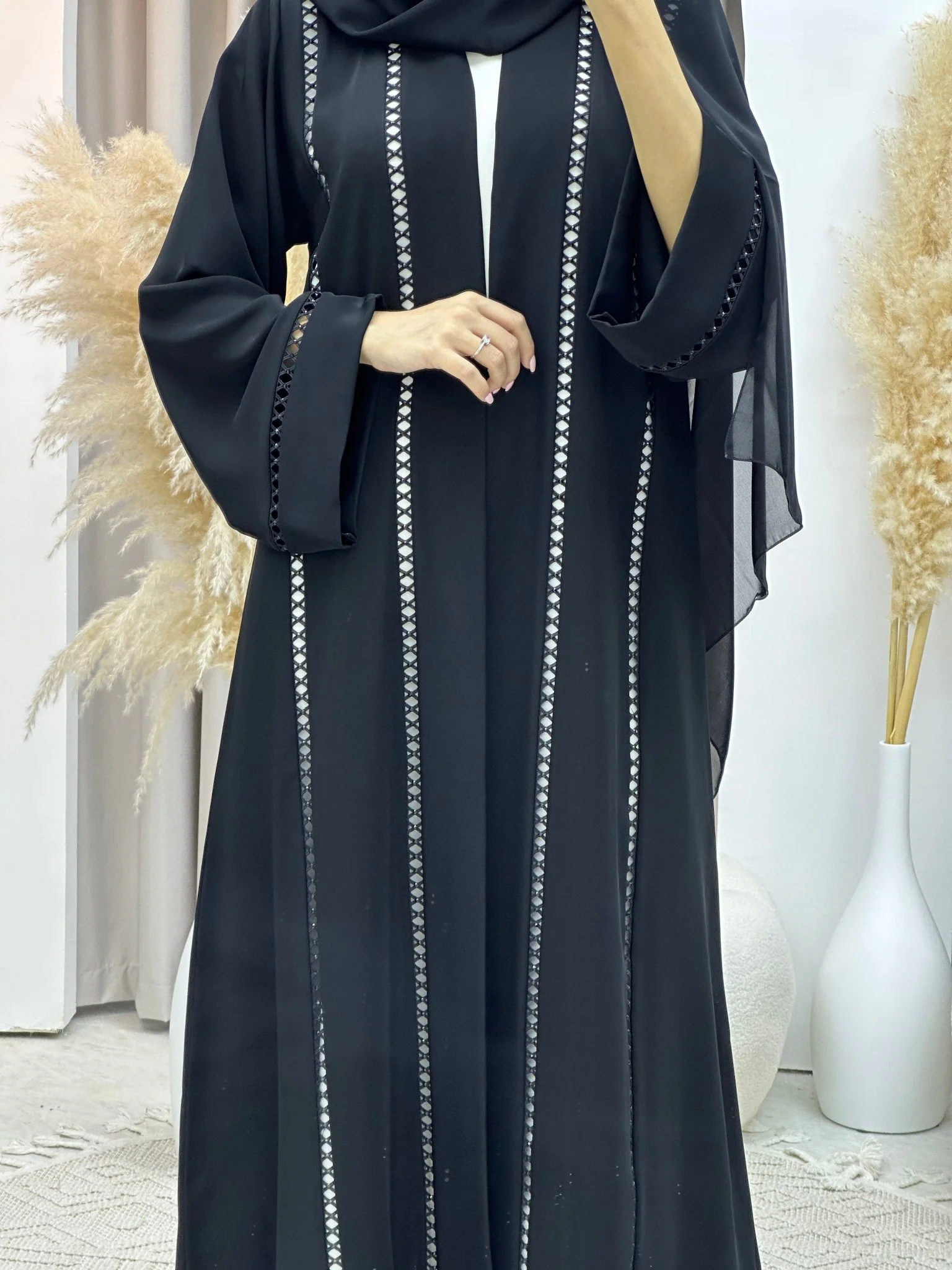 C RTW Ramadan Black Eid Abaya 60 - Image 3