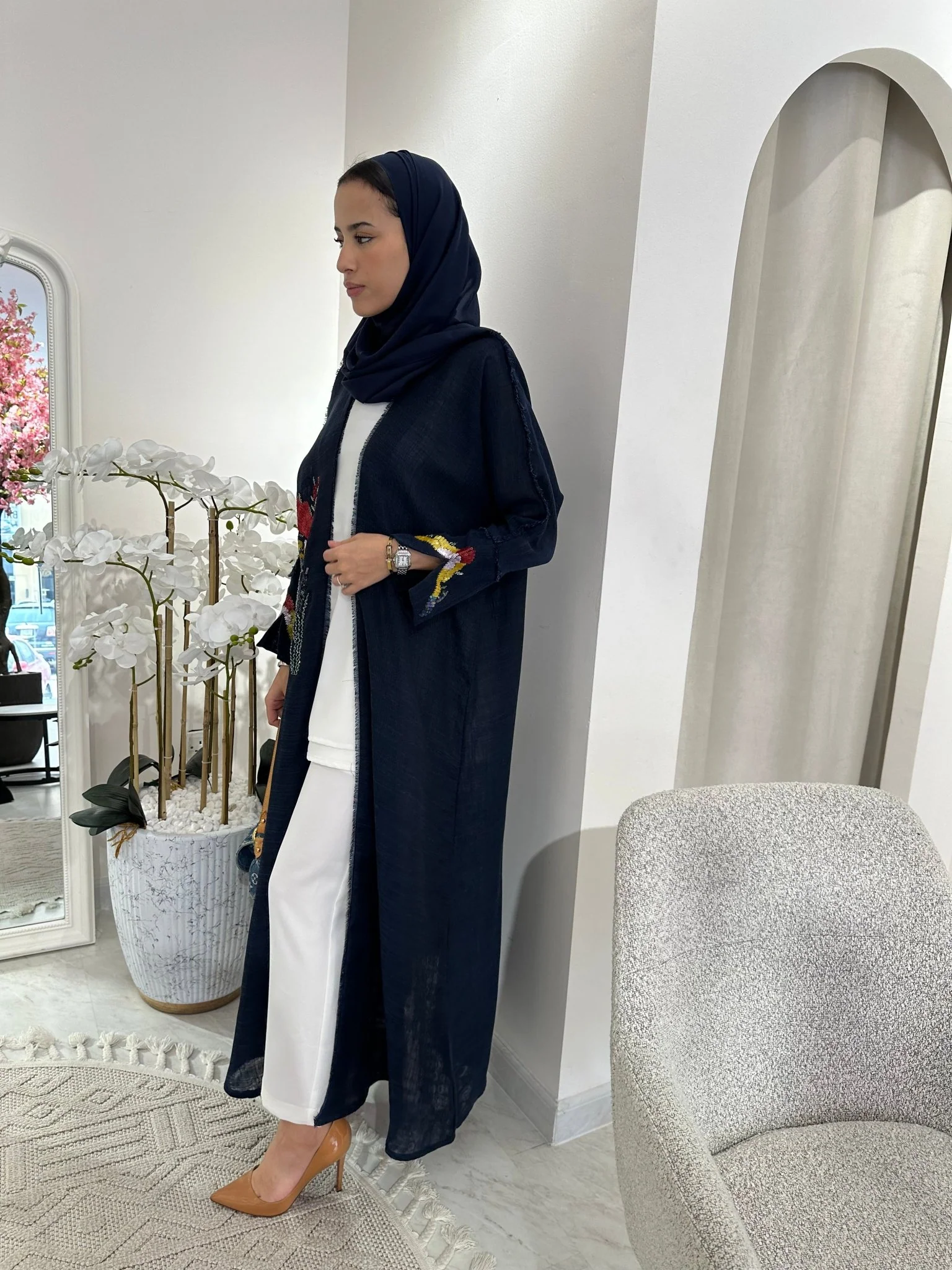 C RTW Summer Bisht Sequins Eid Abaya - Image 9