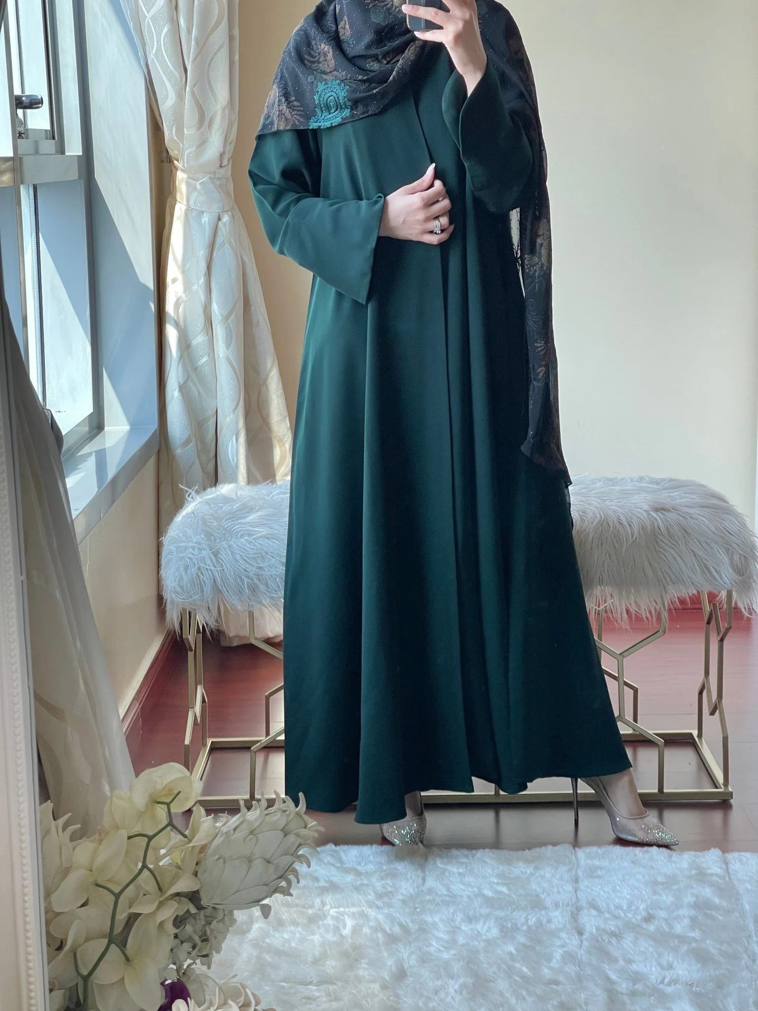 C RTW Green Abaya Set - Image 7