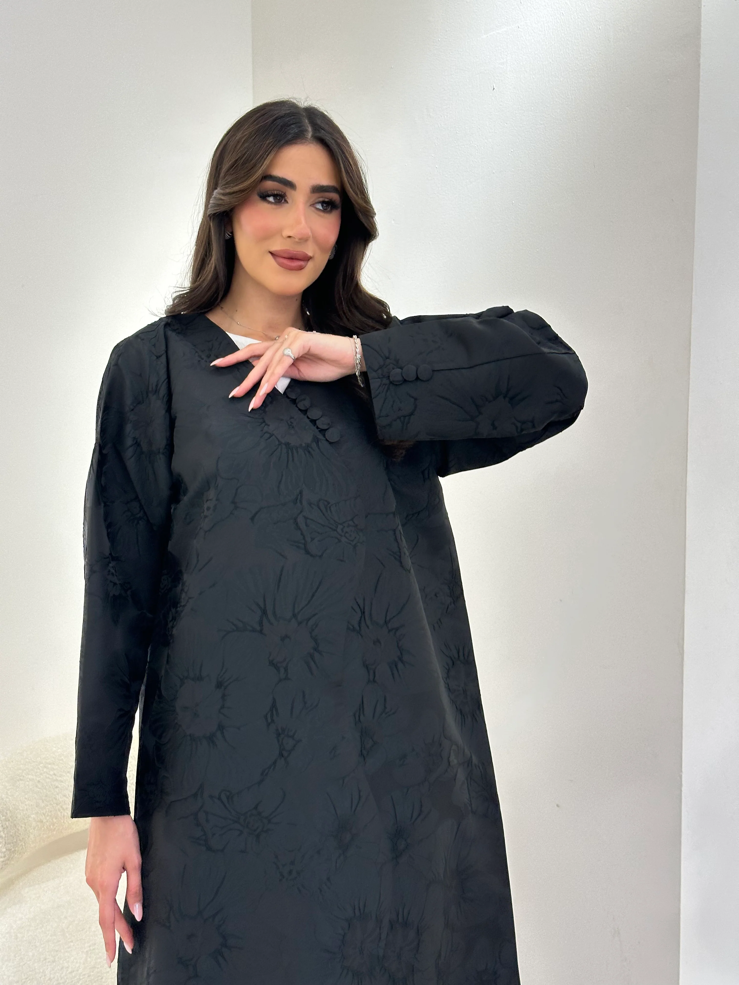 C 0898 Black Abaya - Image 4