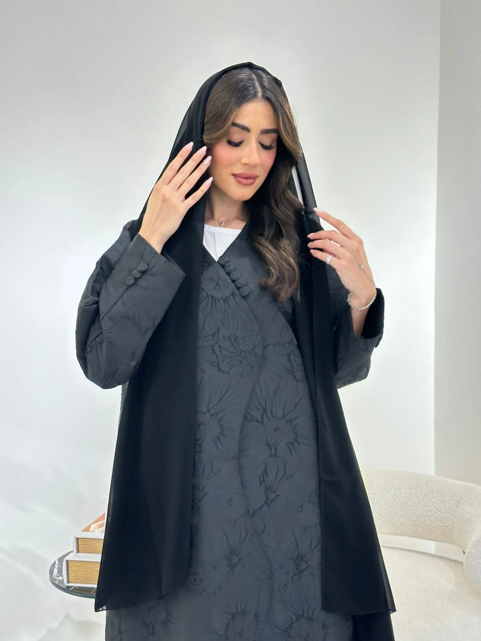C 0898 Black Abaya - Image 8