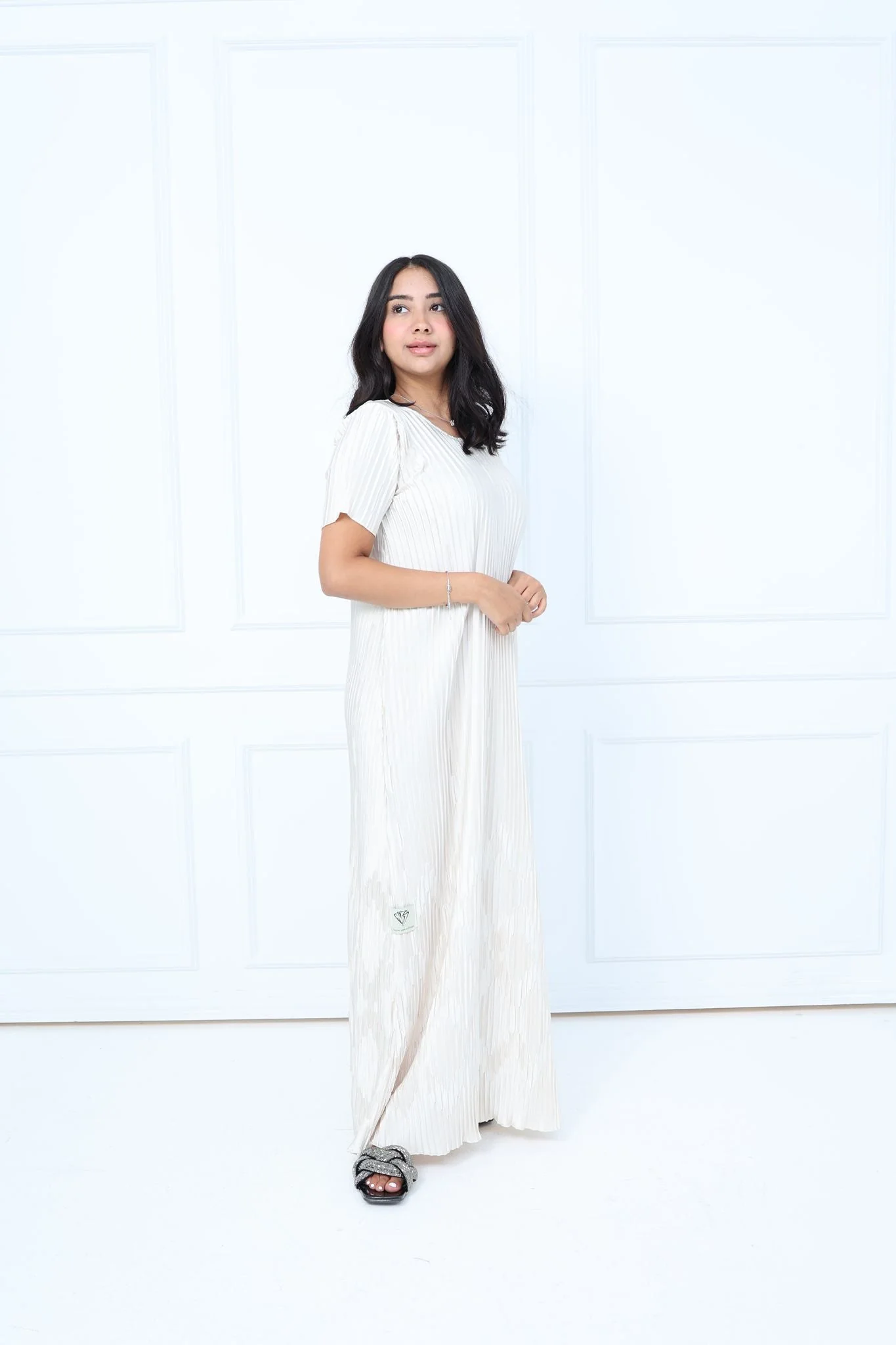 CB-White-Pleats-Dress - Image 3