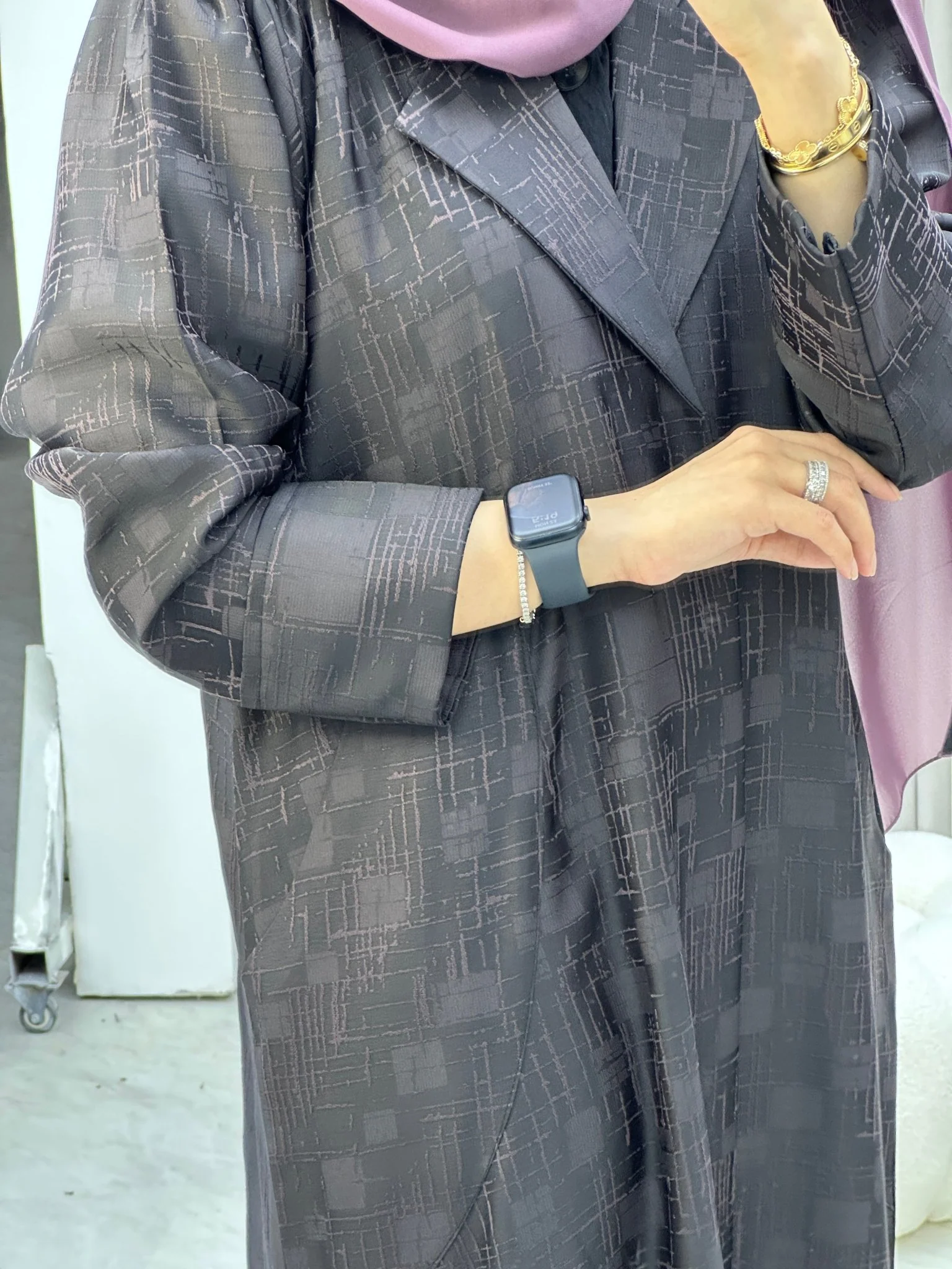 RTW Purple Coat Winter Abaya - Image 4